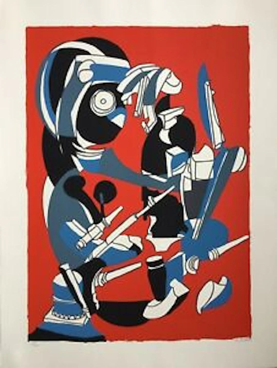 Vic GENTILS - Composition - Lithographie originale signée
