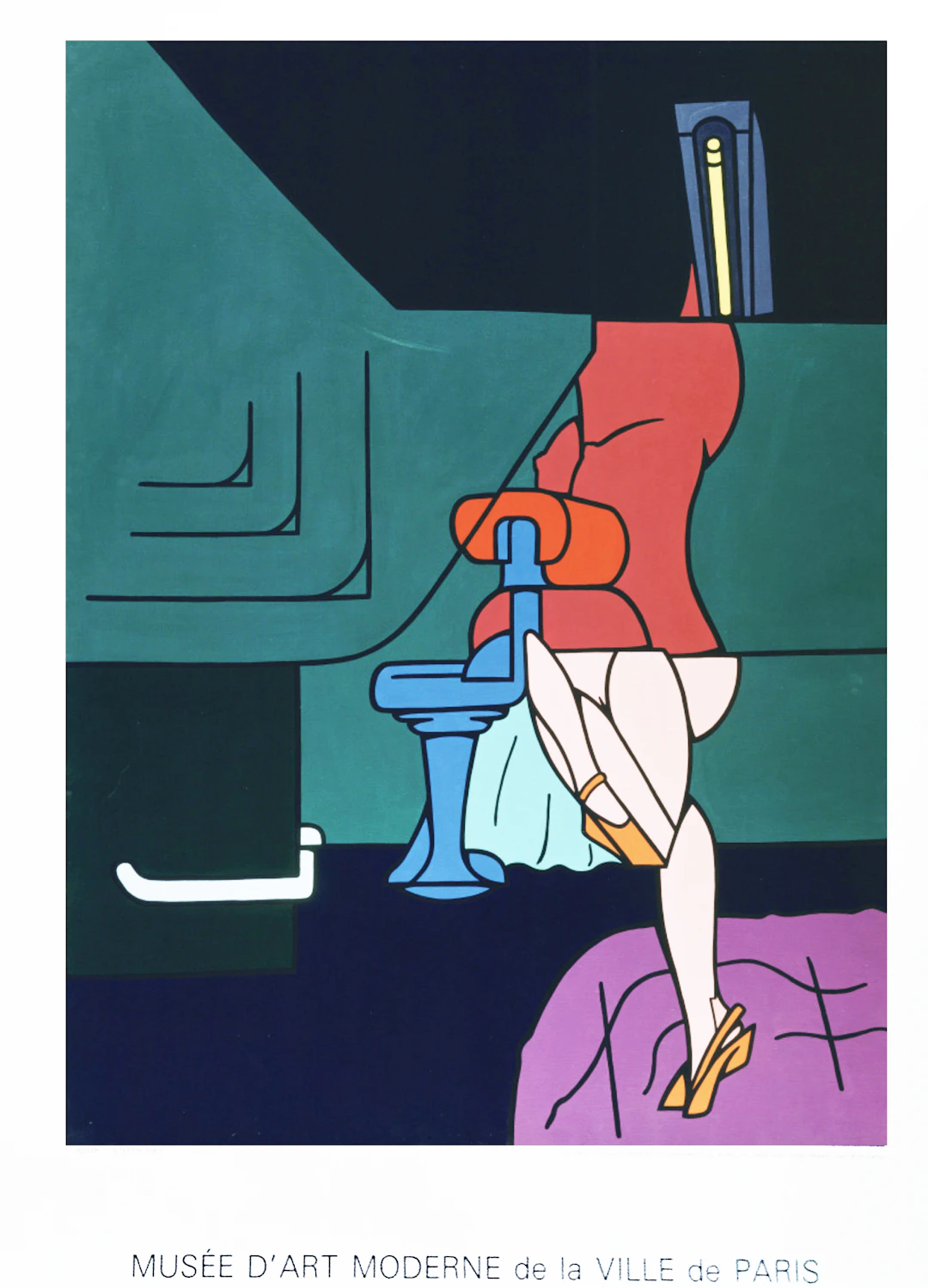 Valerio Adami, Interior, affiche originale exposition, 1984