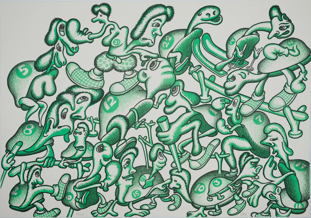 Peter SAUL : Les athlètes des JO - Lithographie originale signée