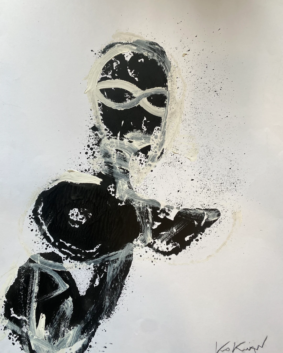 KOKIAN - Femme - Technique mixte sur papier Canson
