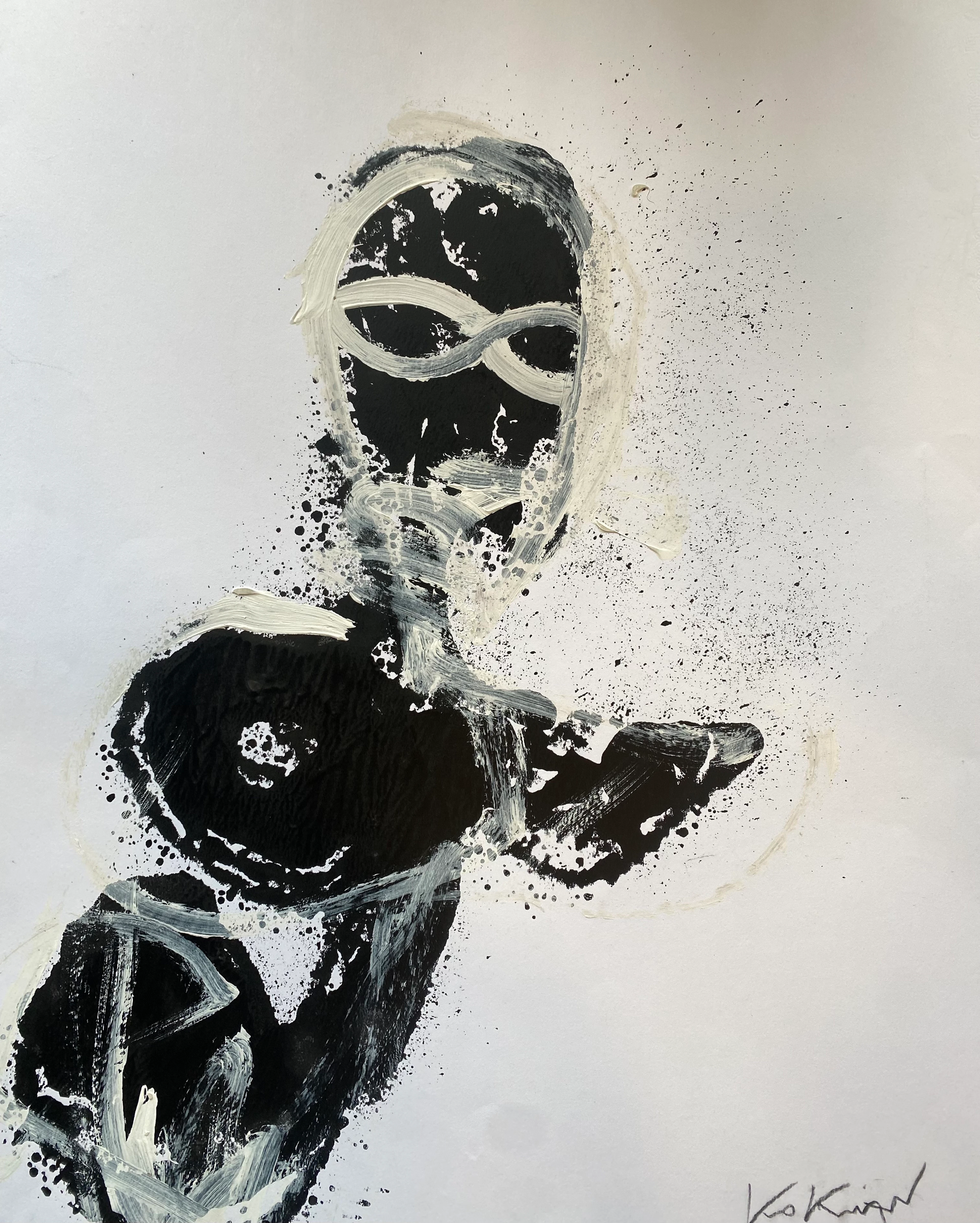 KOKIAN - Femme - Technique mixte sur papier Canson