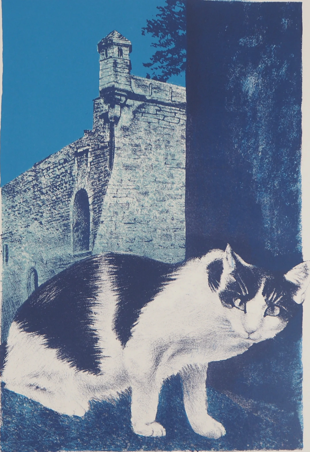 Denis BOISSIER - Instant de chat - Lithographie originale signée