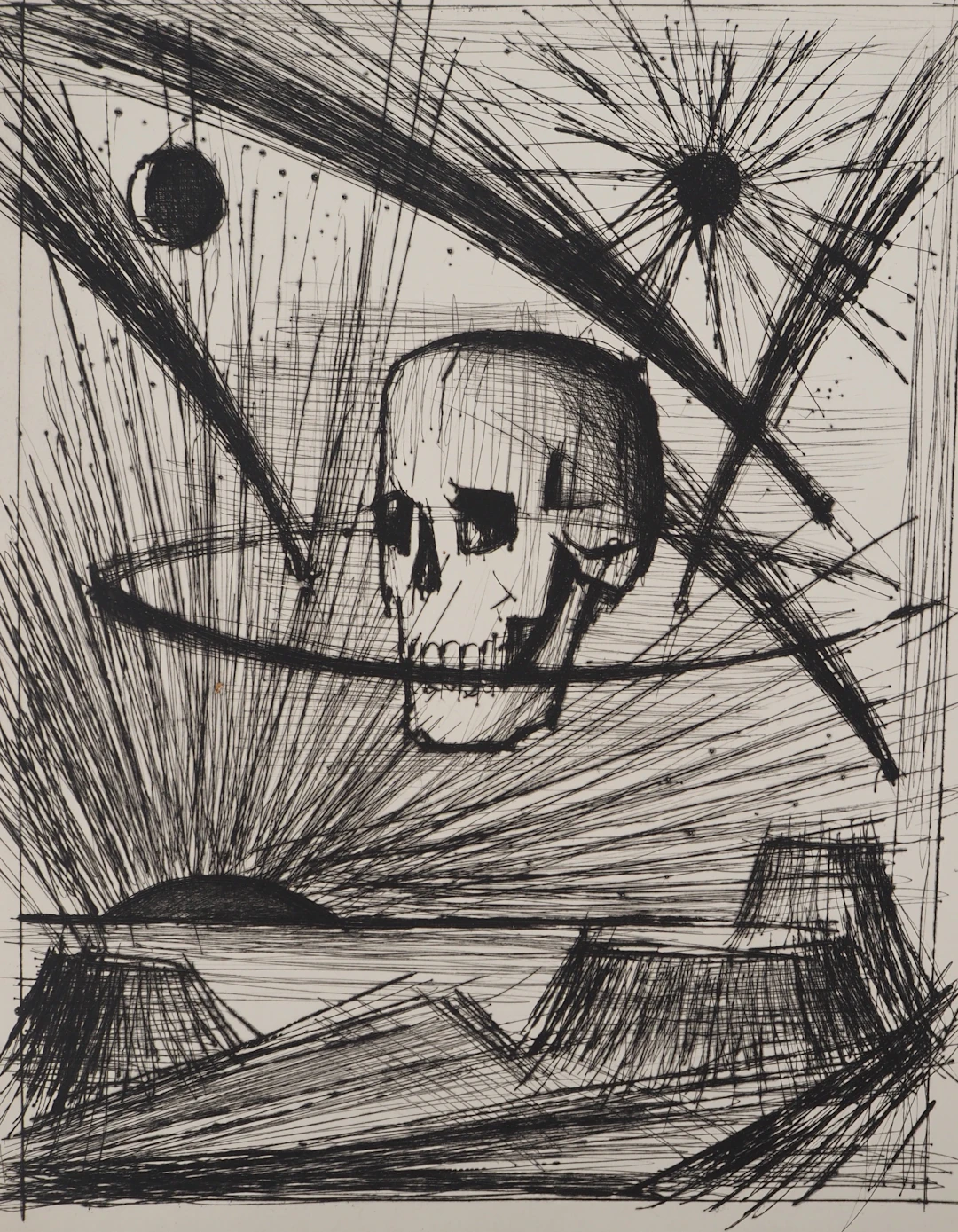 Bernard BUFFET : Le triomphe de la mort, Gravure originale