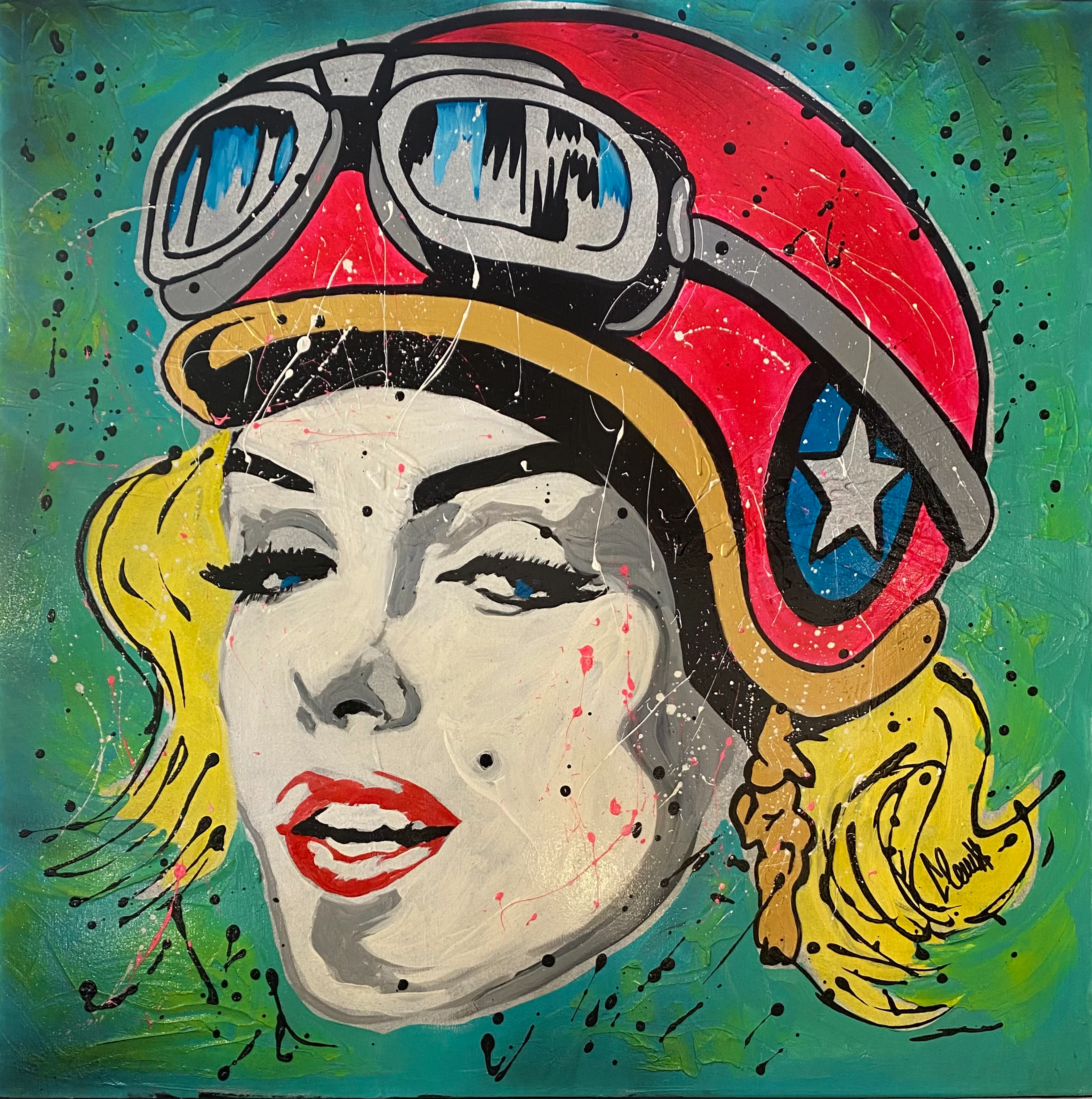 Clem$ - Marilyn Monroe - Techniques mixtes sur toile