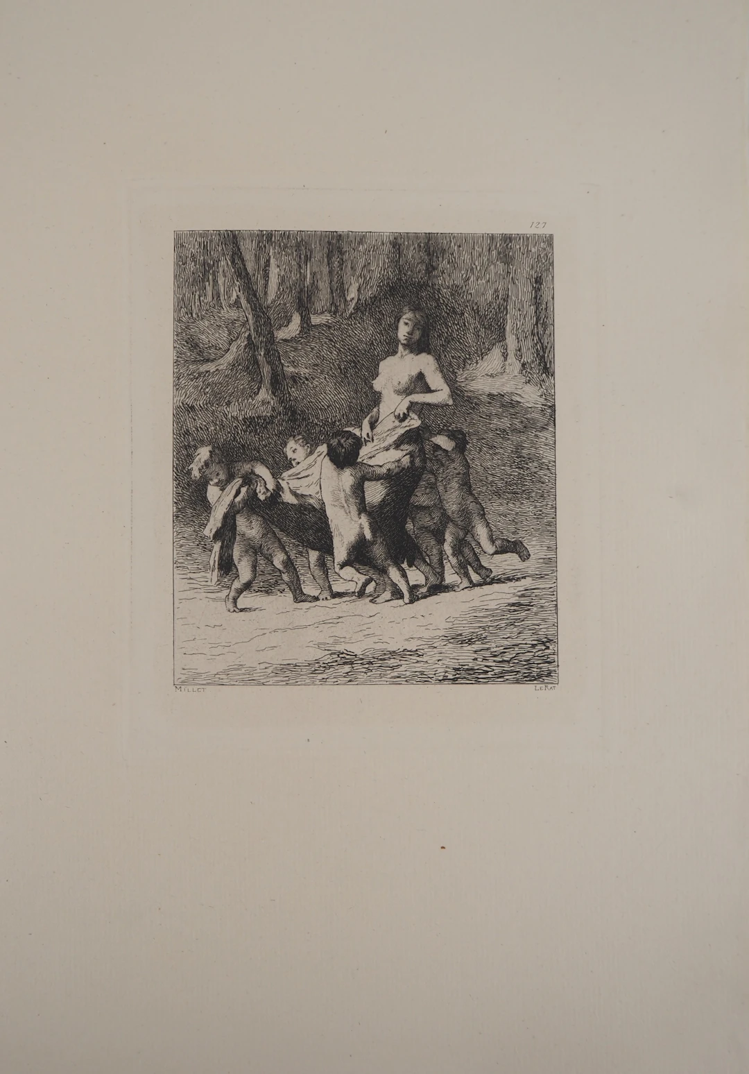 Jean François MILLET (d’après) - Femme entrainée par les amours, 1873