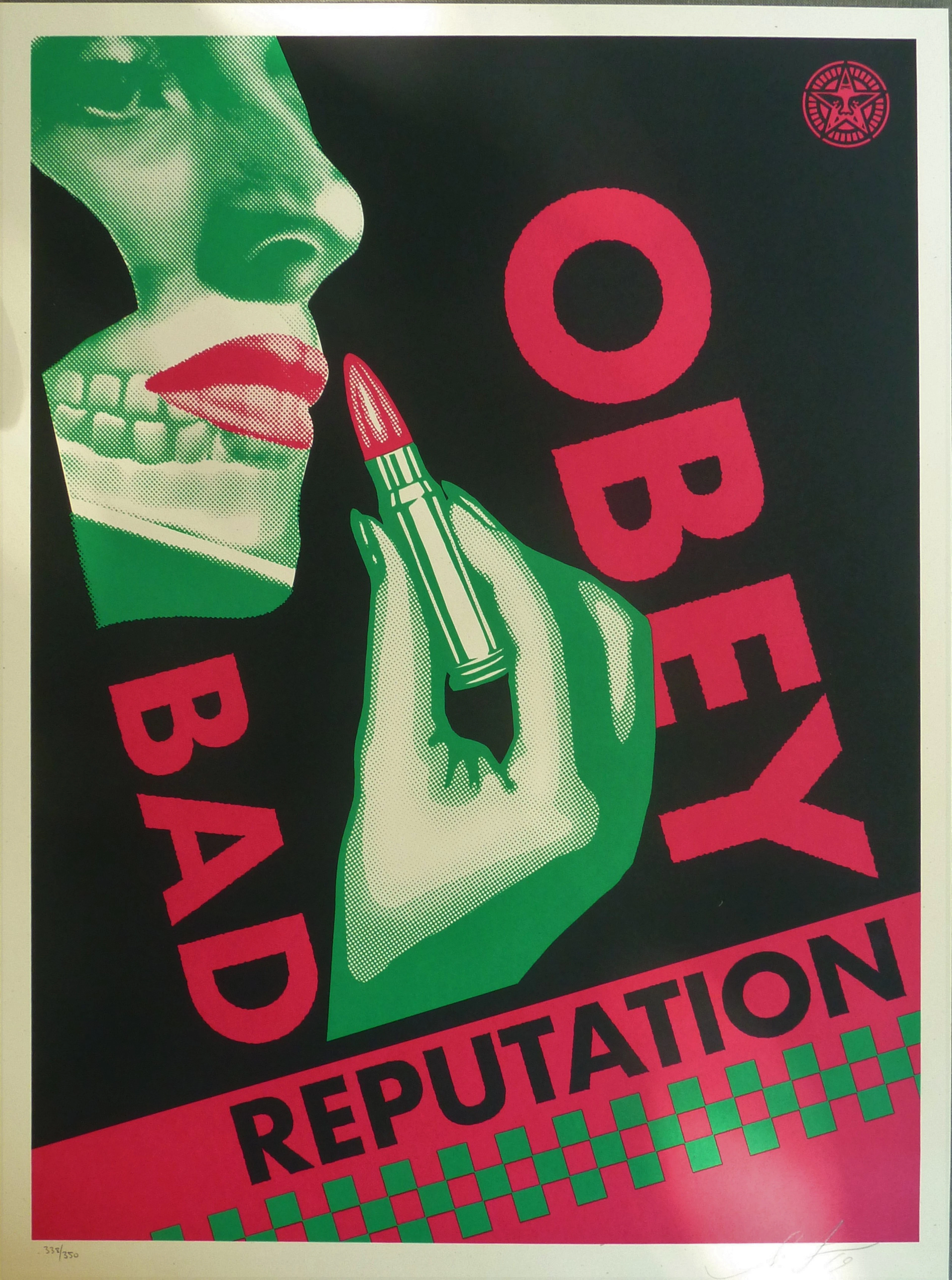 Shepard FAIREY (OBEY) : Bad réputation (Black edition) - Sérigraphie