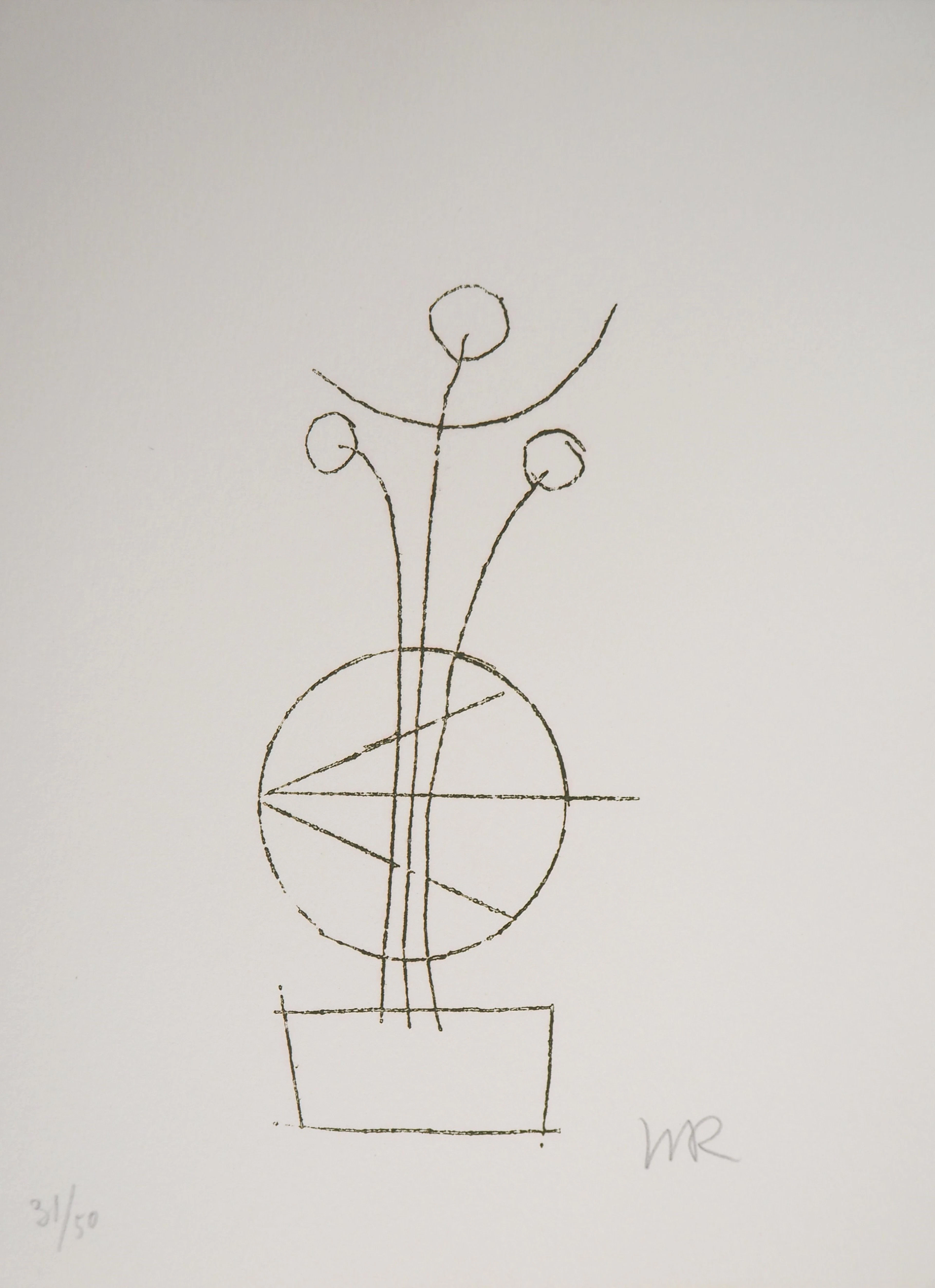 Man RAY : Fleurs du rêve, Irène, 1969 - Gravure originale signée au crayon