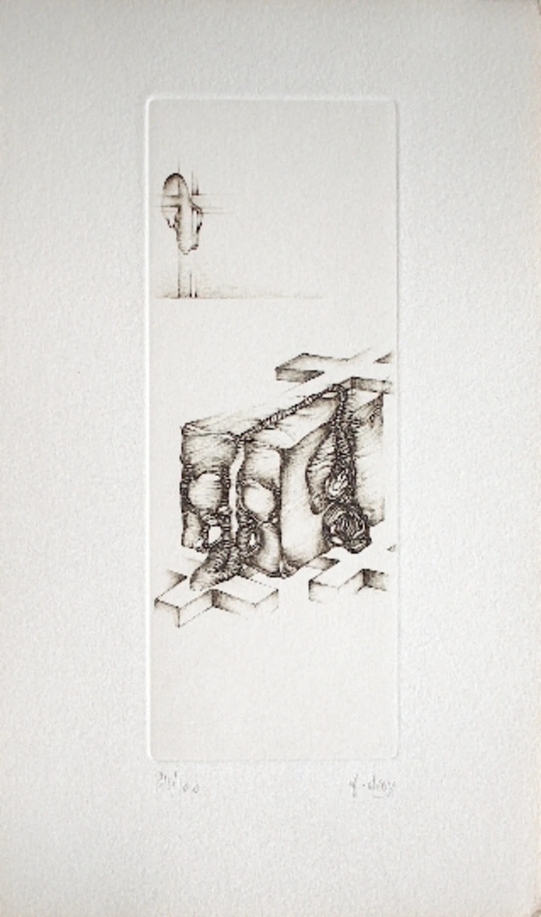 Fred DEUX - Gris 1, 1978, Gravure