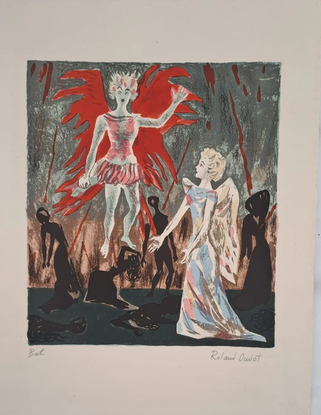 Roland Oudot - Sodome et Gomorrhe, 1945 - Lithographie originale signée
