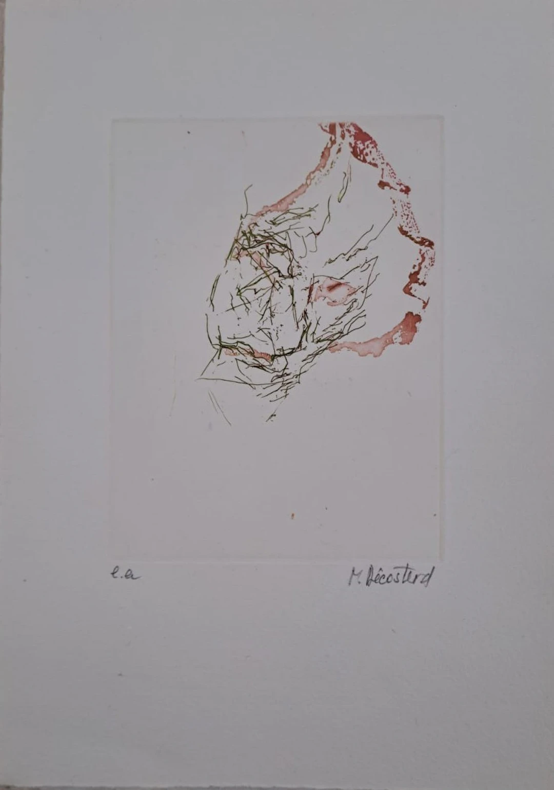 Marianne Décosterd - Composition abstraite - Gravure signée au crayon