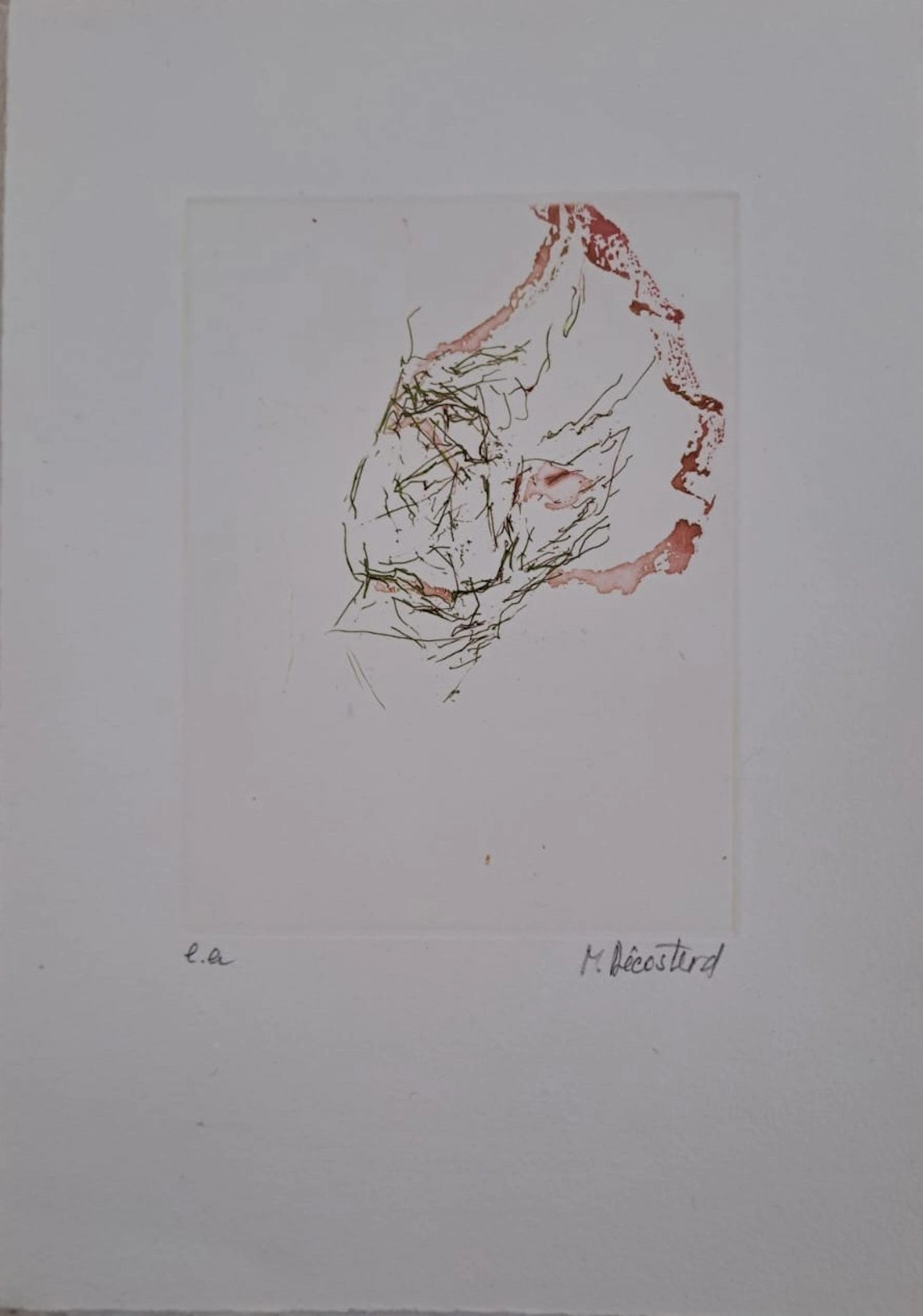 Marianne Décosterd - Composition abstraite - Gravure signée au crayon