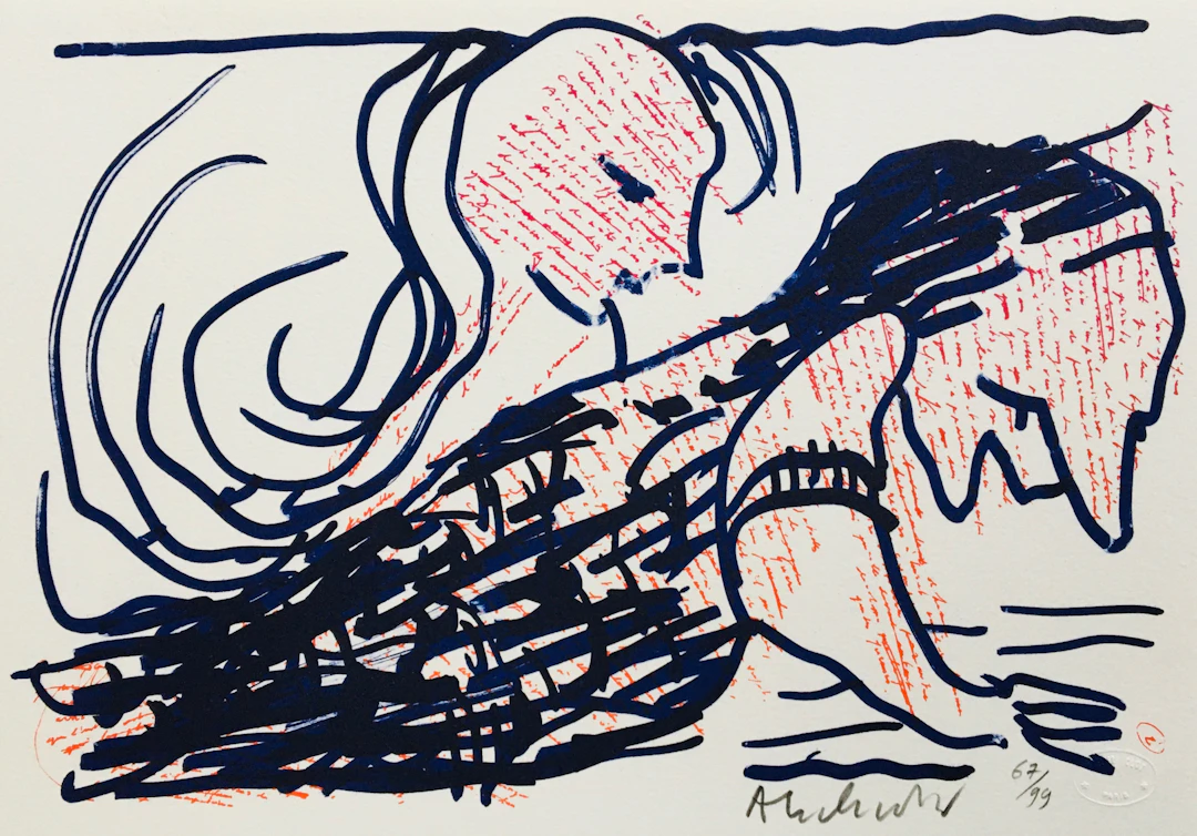 Pierre ALECHINSKY - Sans-titre, 2013 - Lithographie originale signée au crayon