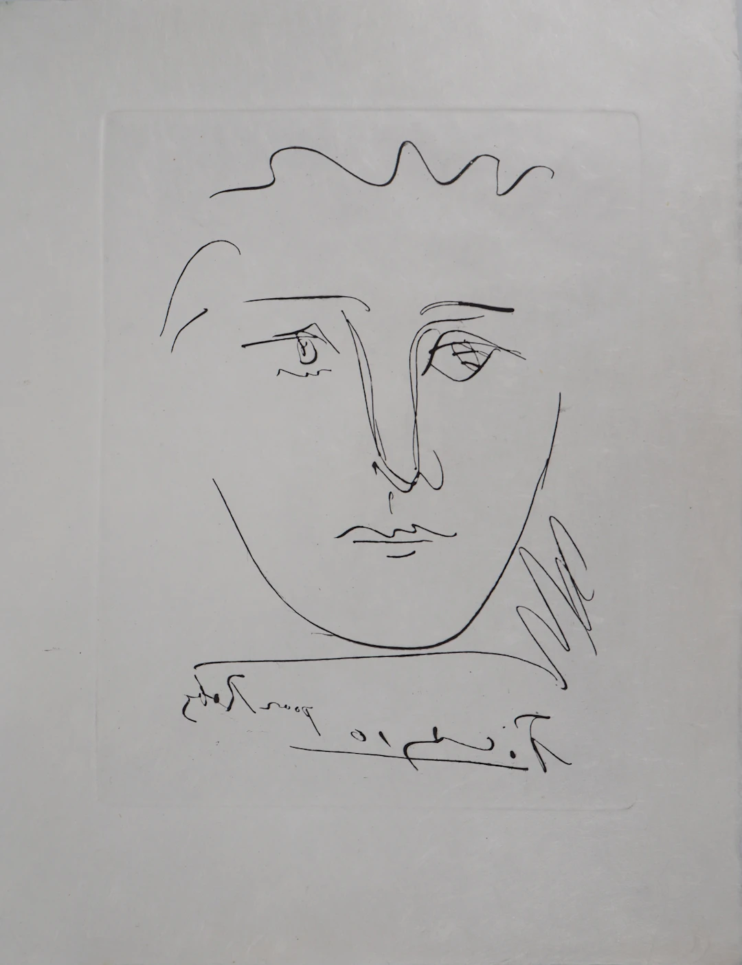 Pablo PICASSO (d’après) - Visage pour Roby, 1950 - Gravure signée