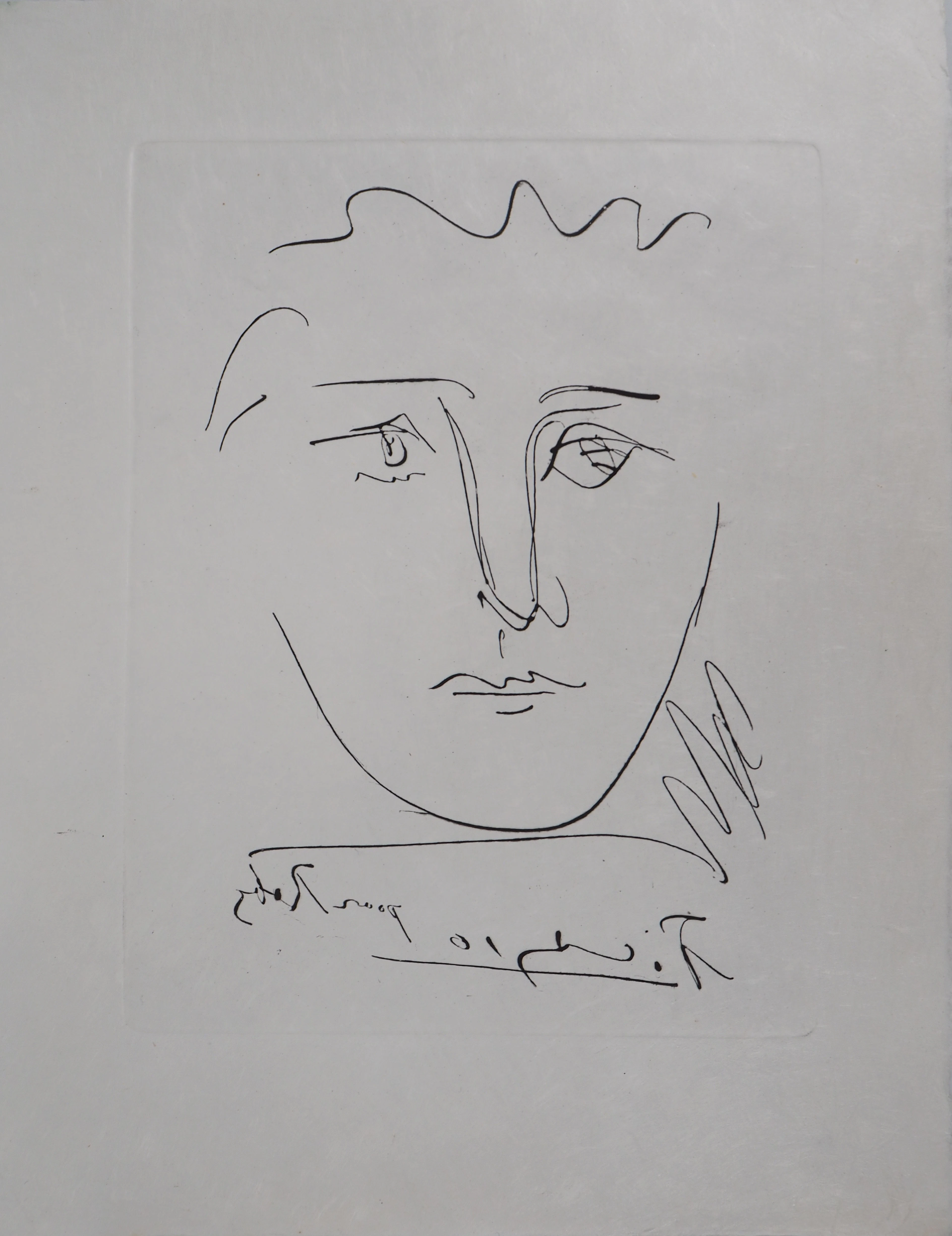 Pablo PICASSO (d’après) - Visage pour Roby, 1950 - Gravure signée
