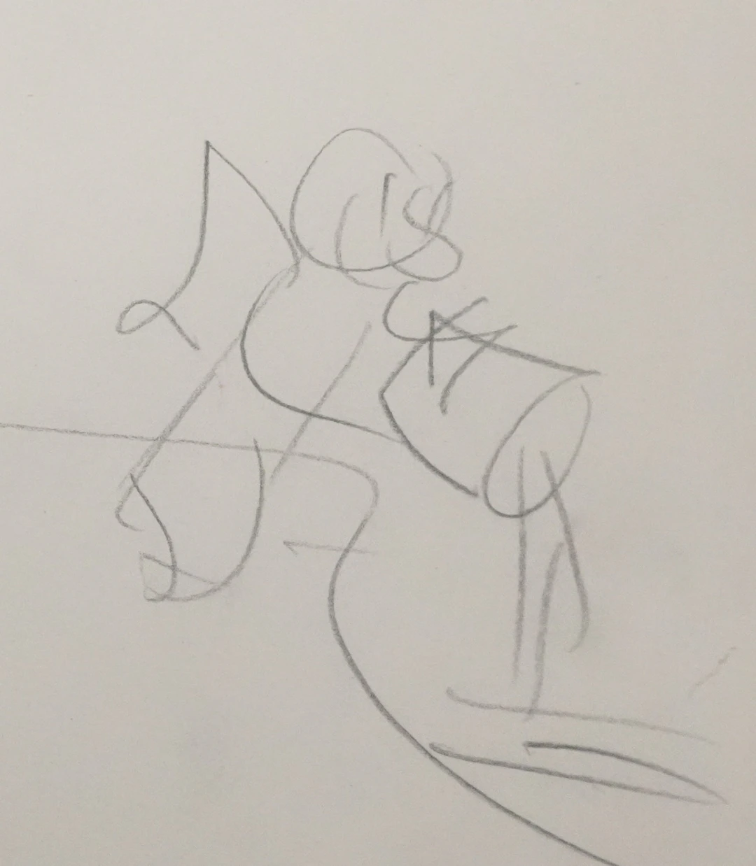 Jean EFFEL : Porter l'eau à la rivière, Dessin préparatoire original