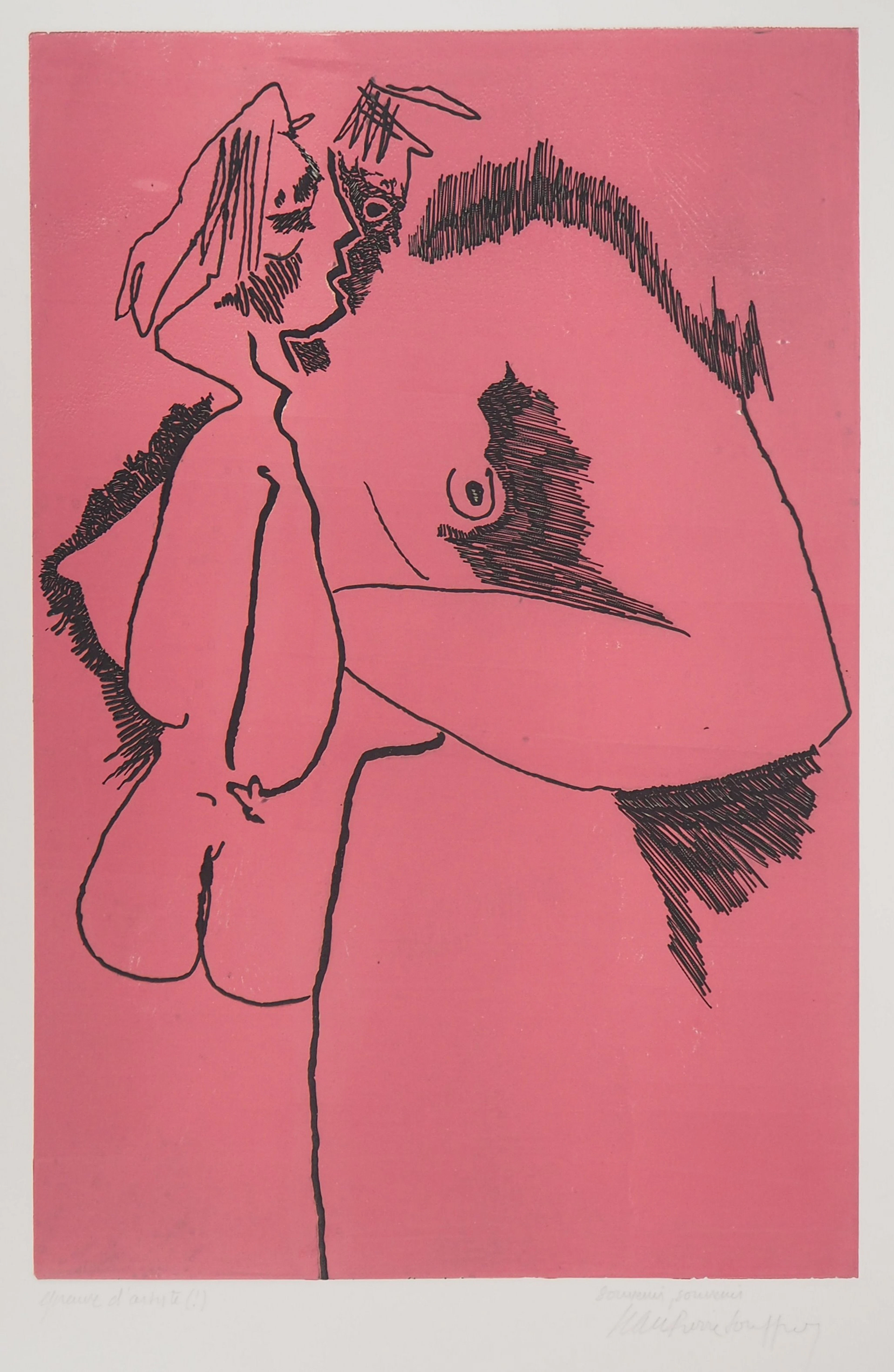 Jean-Pierre JOUFFROY : Souvenir, souvenir - Gravure originale signée