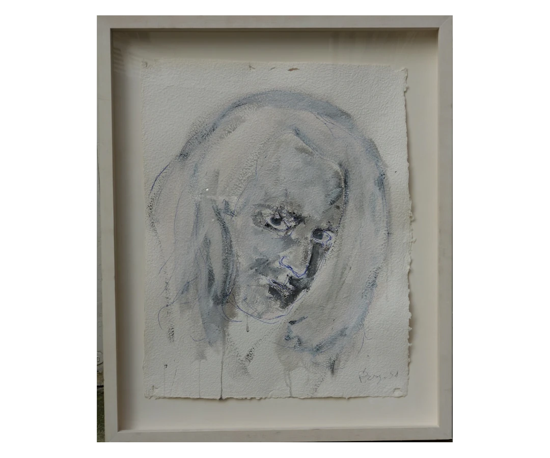 Philippe PASQUA : Portrait d’homme - Encre et aquarelle sur papier - Signée