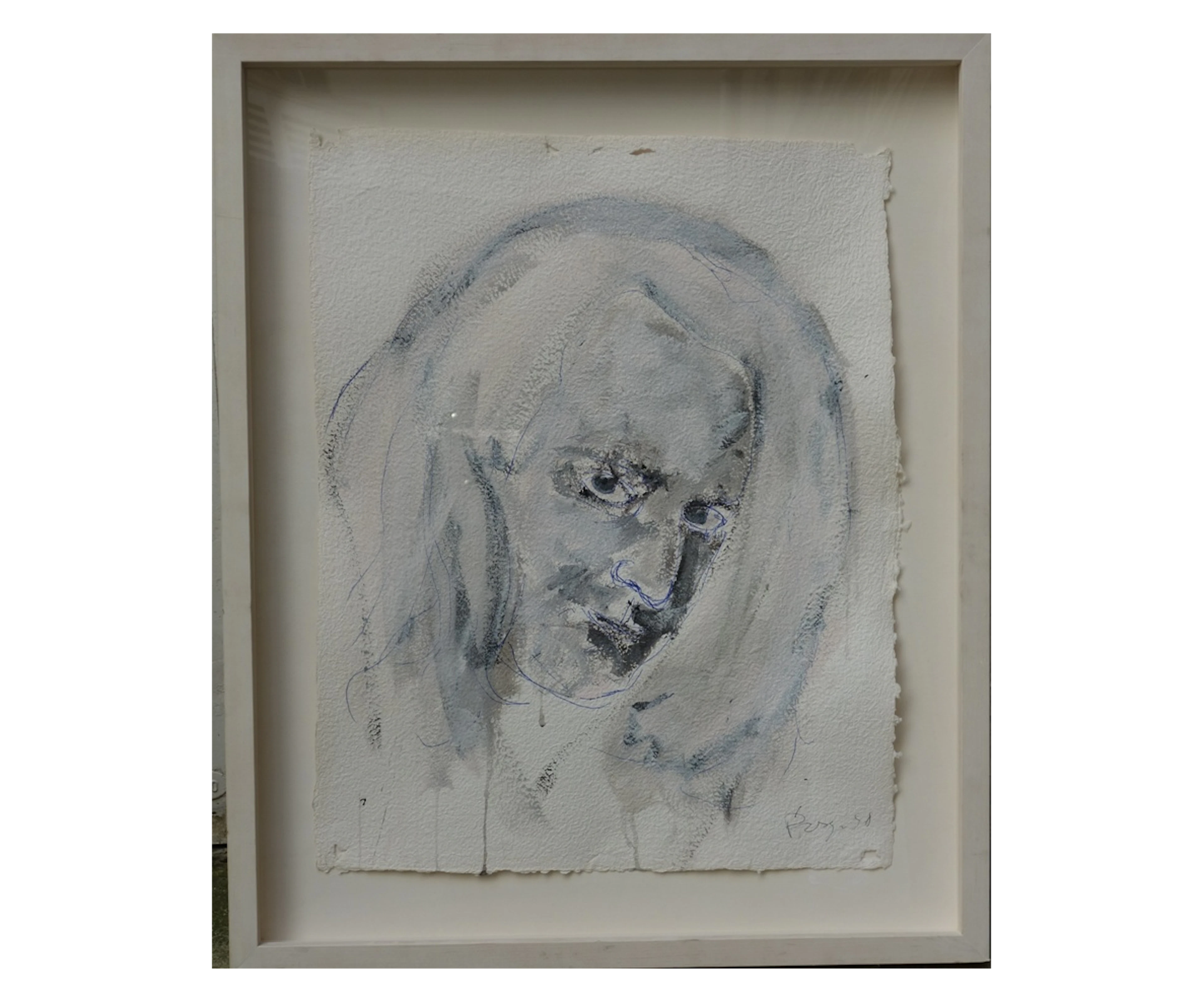 Philippe PASQUA : Portrait d’homme - Encre et aquarelle sur papier - Signée
