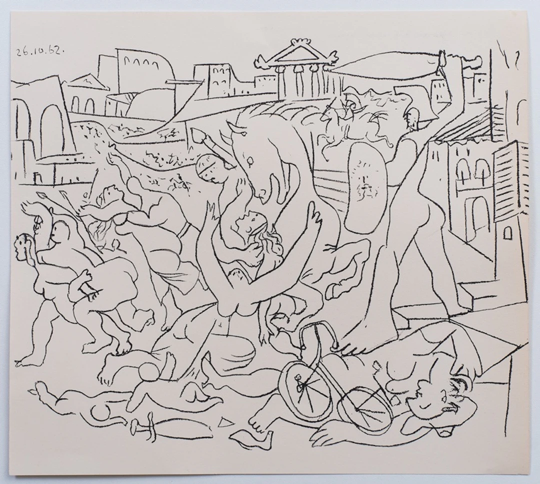 Pablo PICASSO : L’enlèvement des Sabines - Lithographie