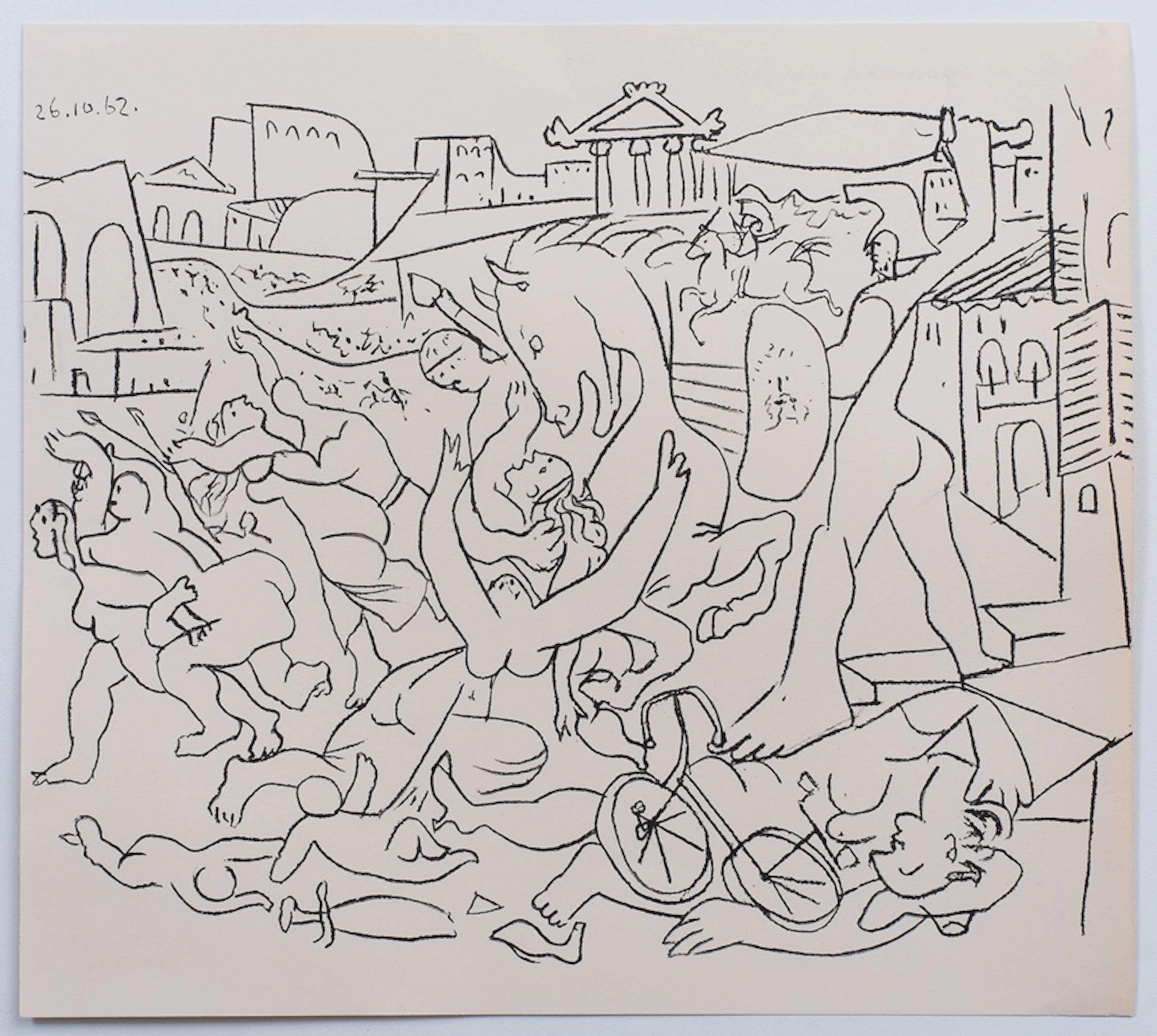 Pablo PICASSO : L’enlèvement des Sabines - Lithographie