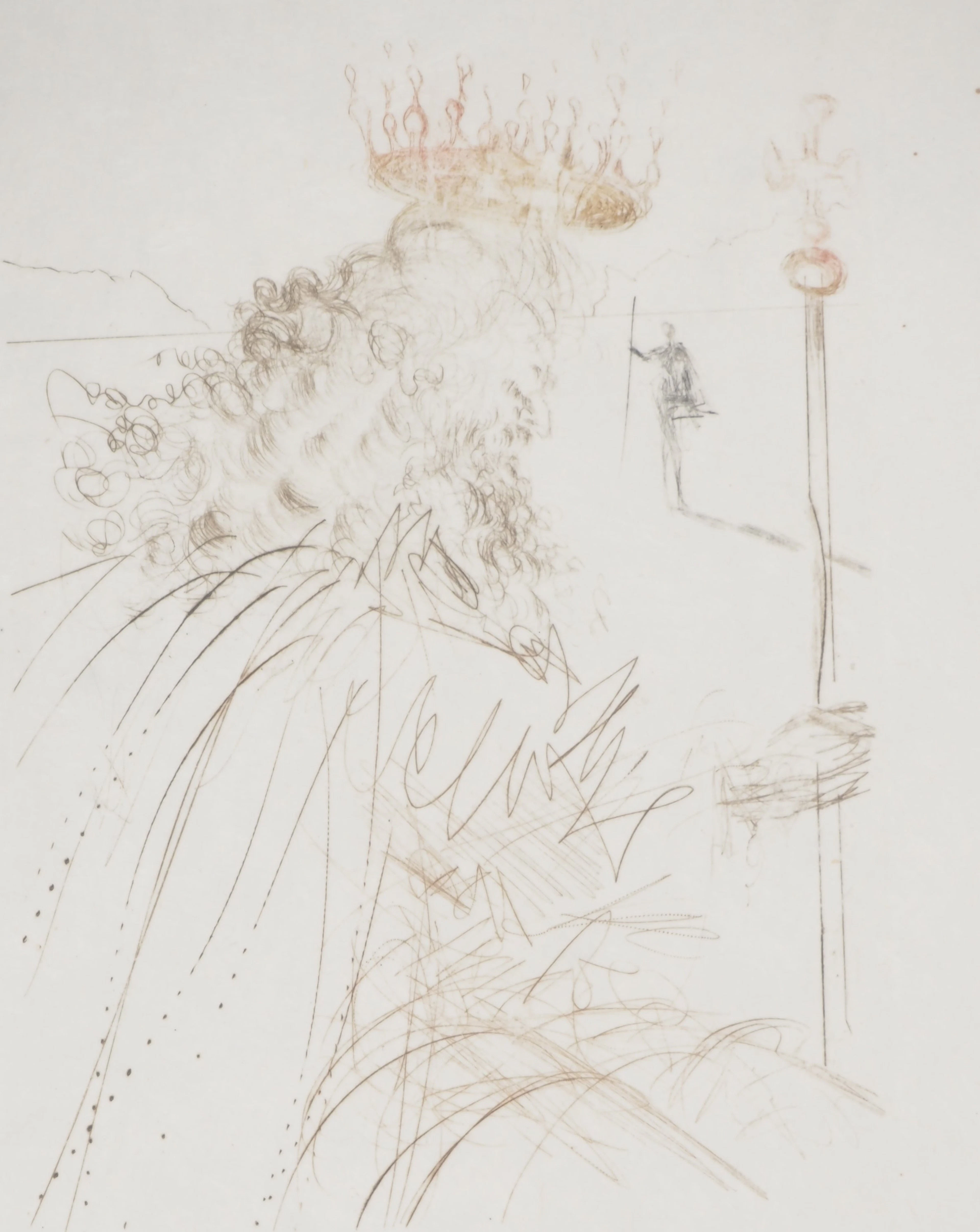Salvador DALI : Roi Lear - Gravure originale signée