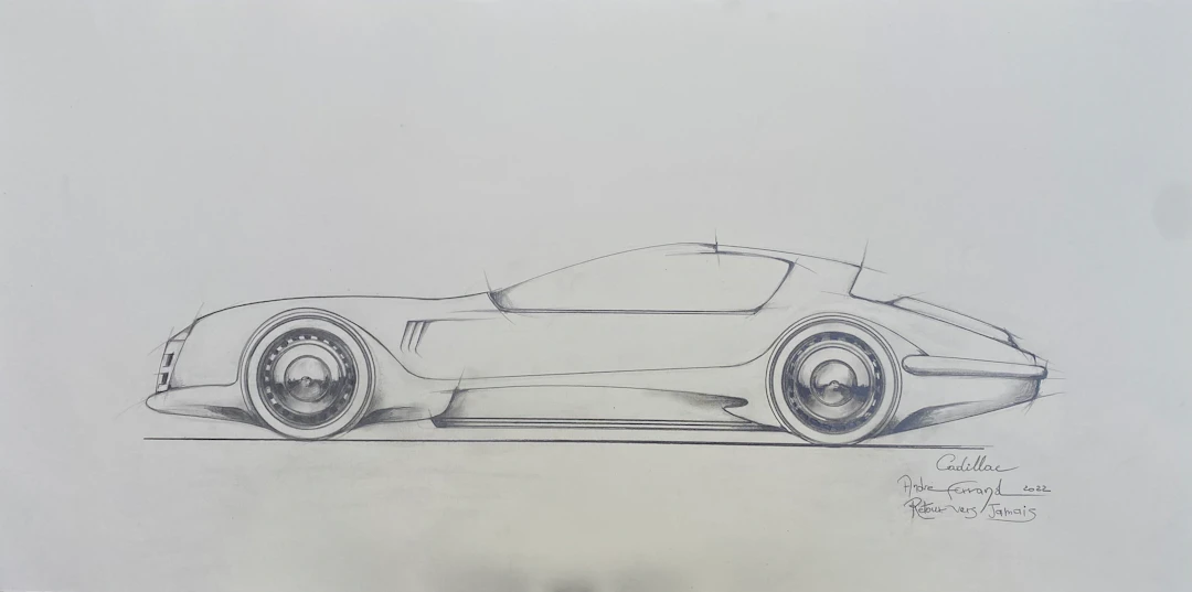 André Ferrand - Cadillac, retour vers jamais - Dessin