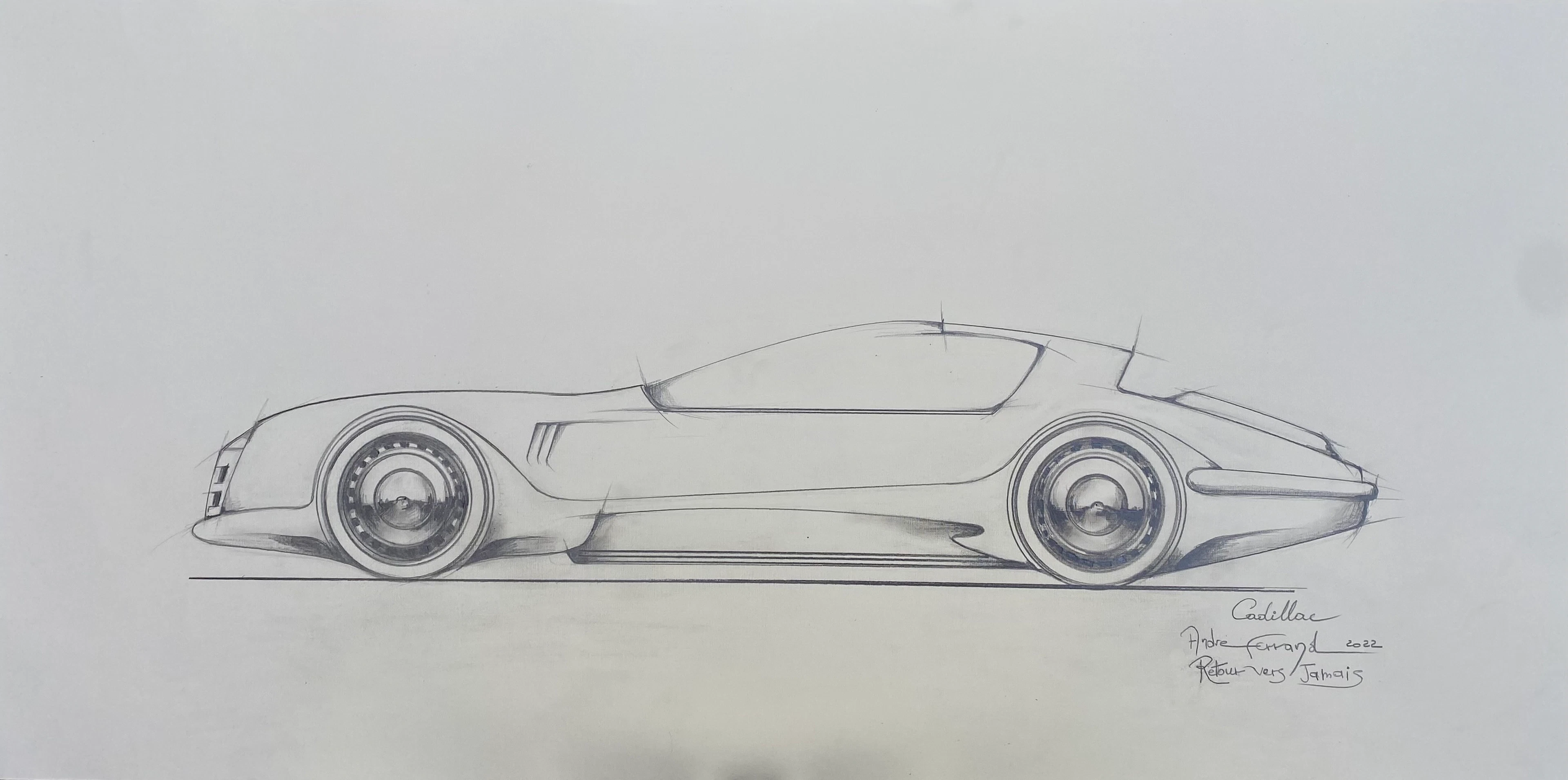 André Ferrand - Cadillac, retour vers jamais - Dessin