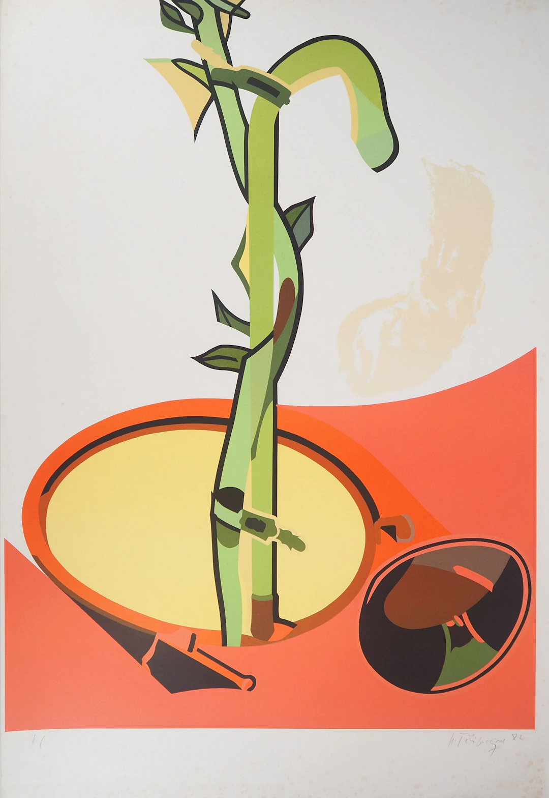 Hervé Télémaque - Nature morte surréaliste, 1982 - Lithographie originale