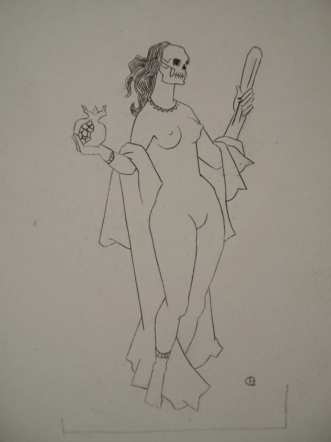 Charles PICART LE DOUX : Vanité : la beauté - Gravure originale signée
