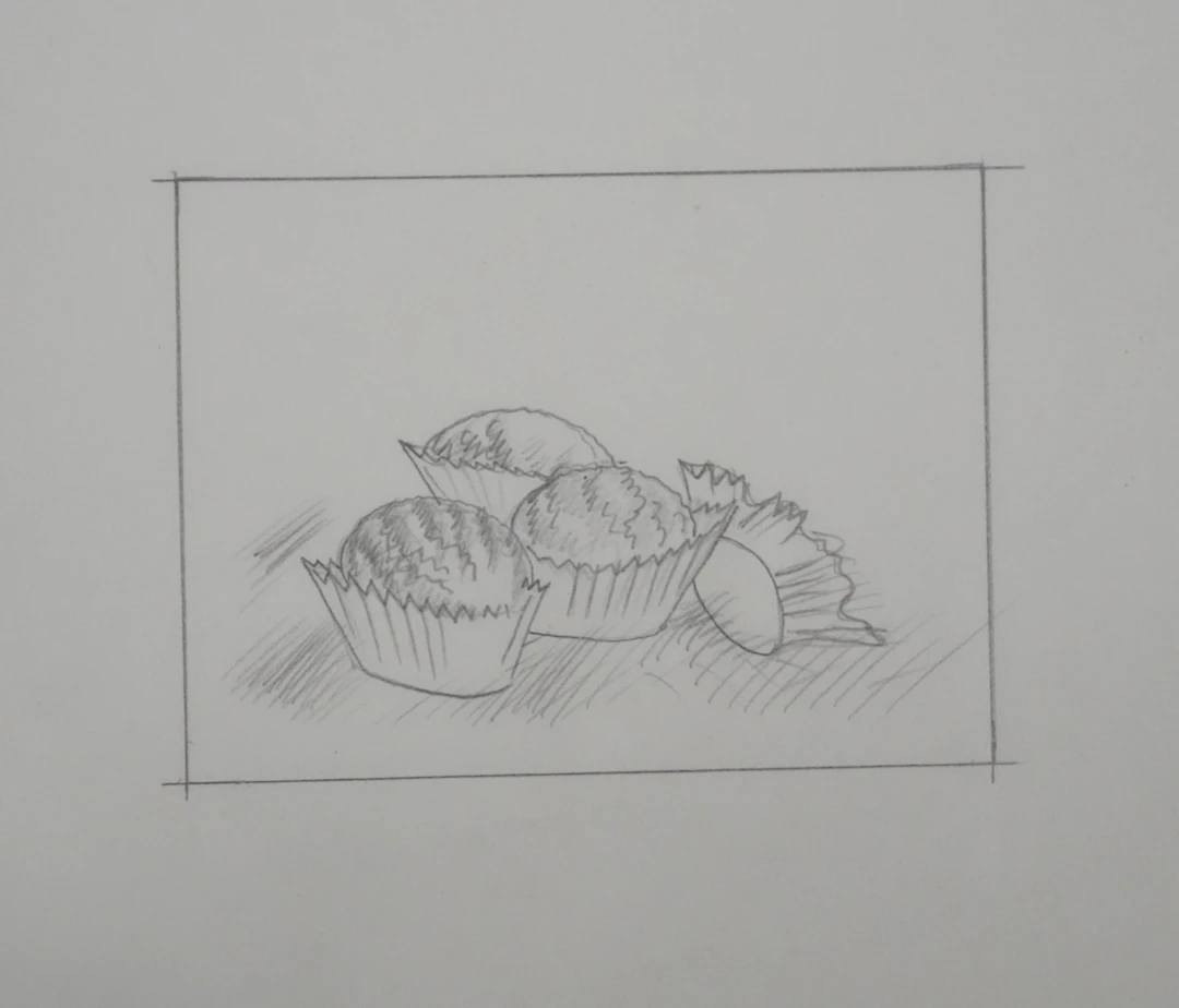 Jean-Emile LABOUREUR : Marrons glacés, Dessin original