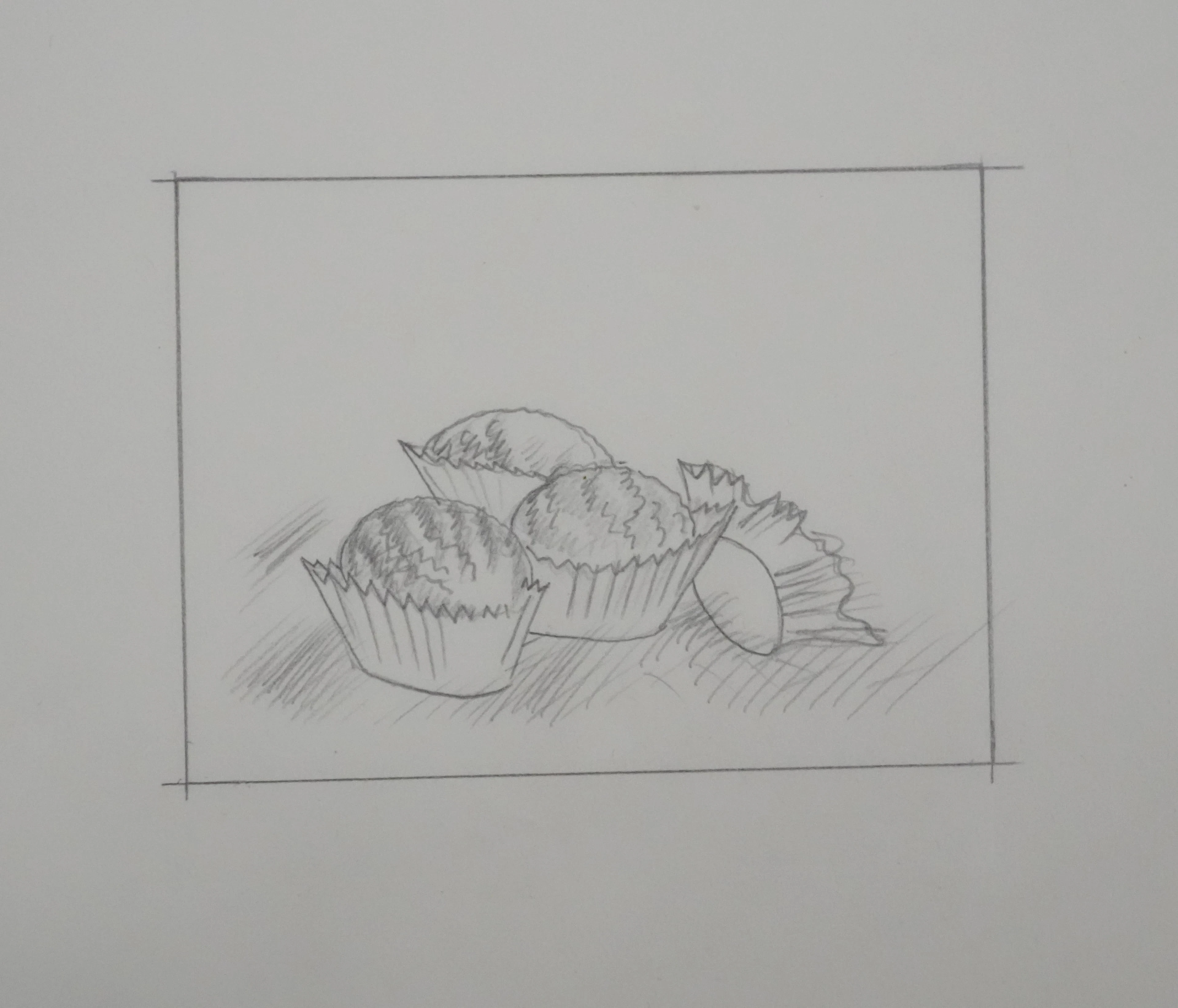 Jean-Emile LABOUREUR : Marrons glacés, Dessin original