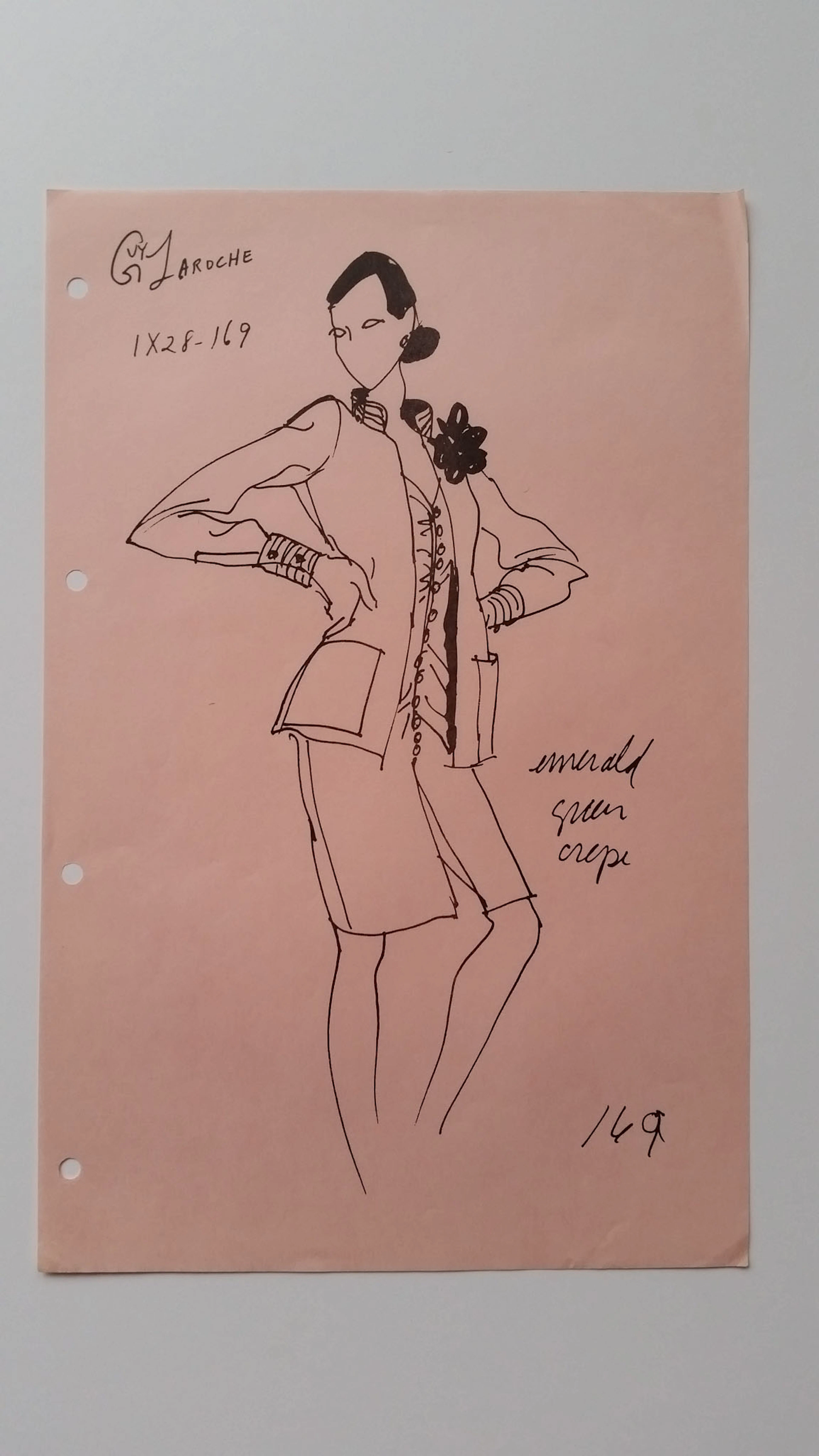 Guy Laroche - Croquis ensemble veste et robe