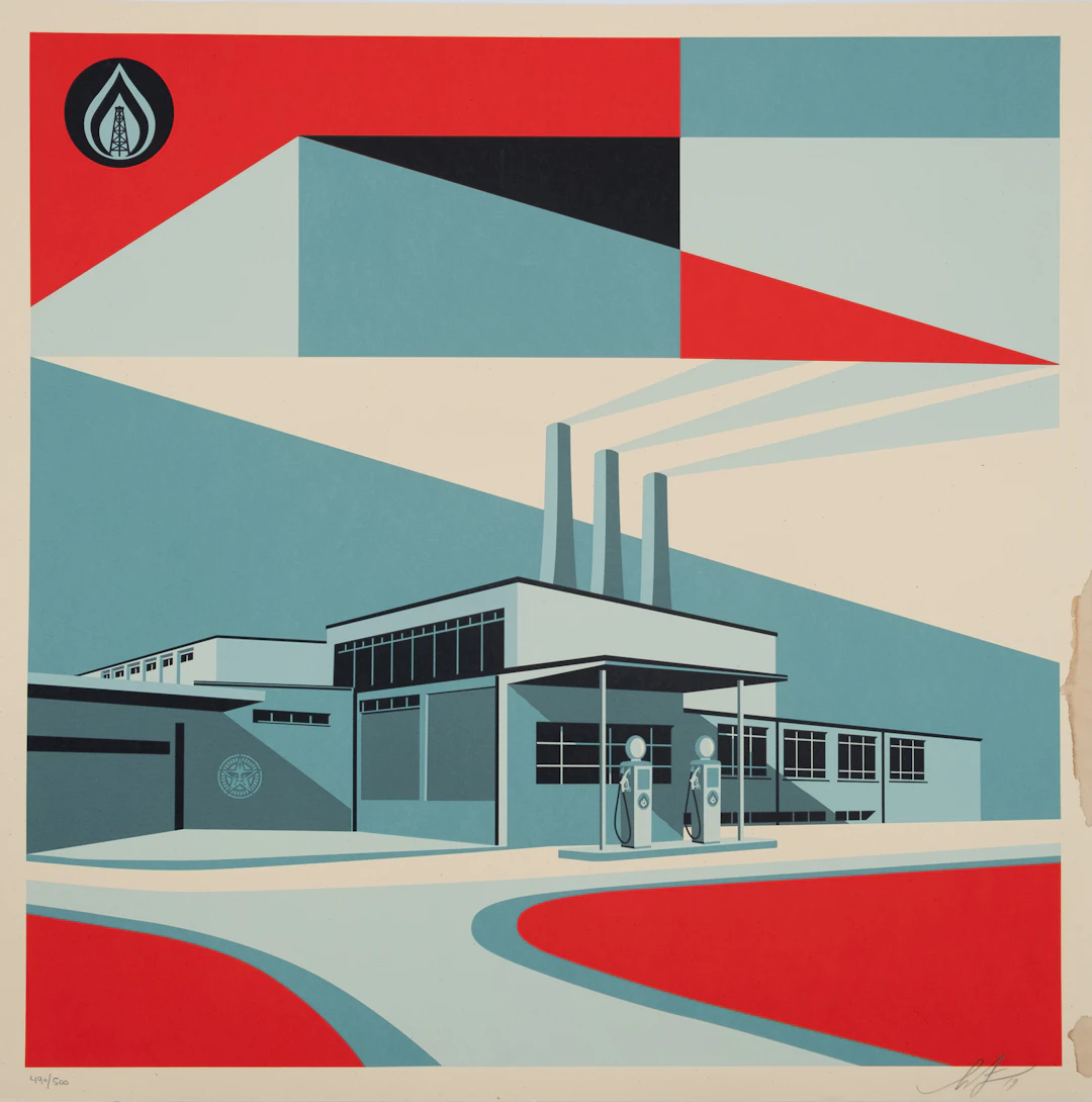 Shepard FAIREY (OBEY) : Downward Trajectory - Sérigraphie originale signée