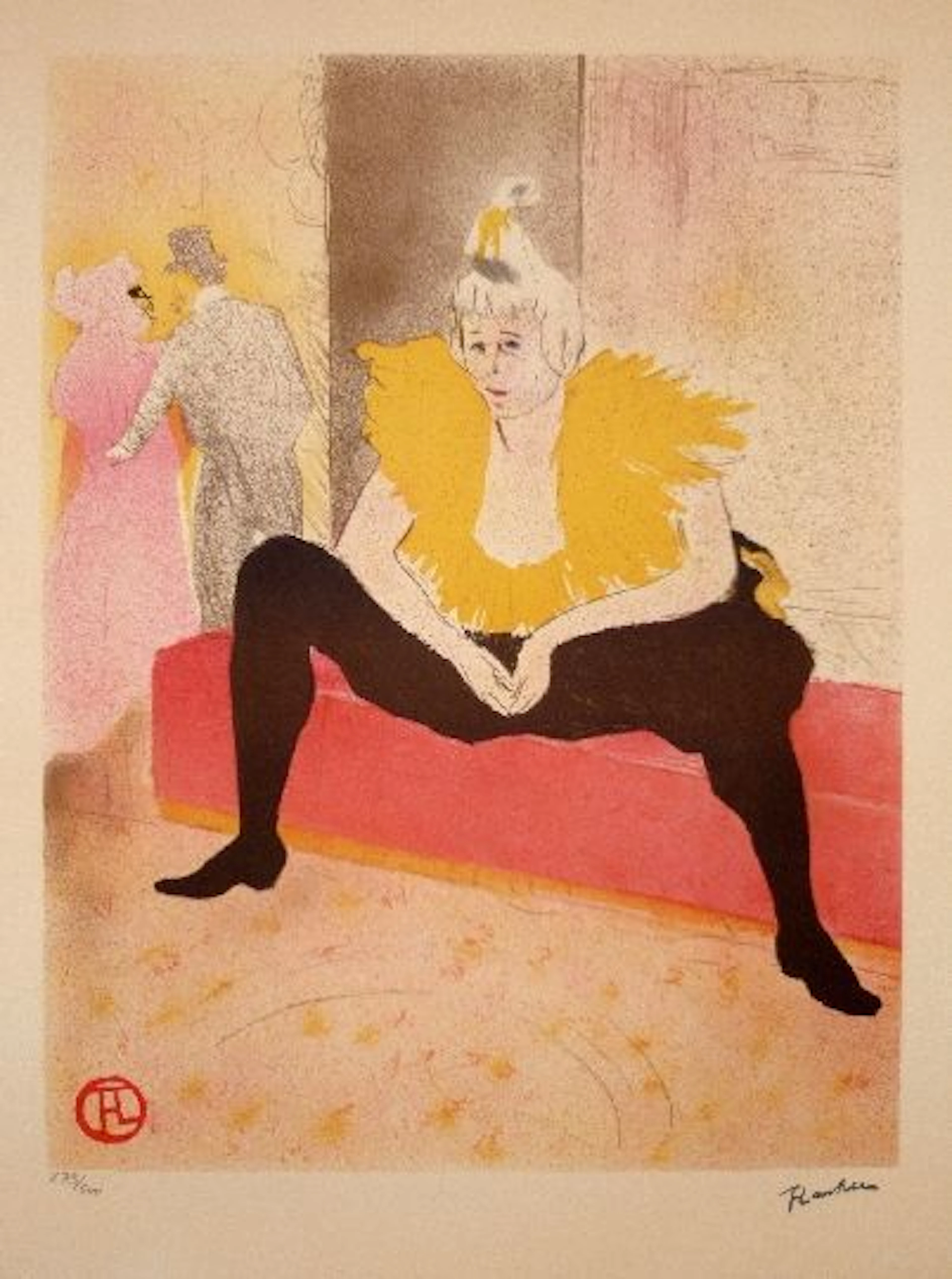 Henri de TOULOUSE-LAUTREC (d’après) - Elles, La Clownesse assise, Lithographie