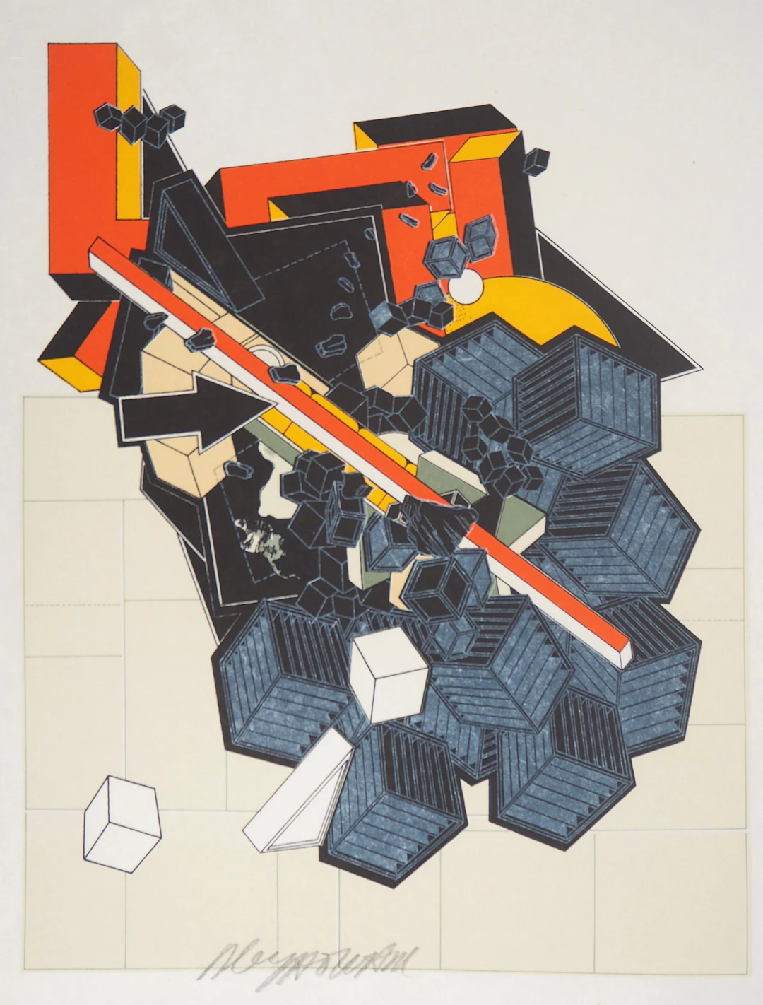 Alain LE YAOUANC : La terre - Lithographie originale signée