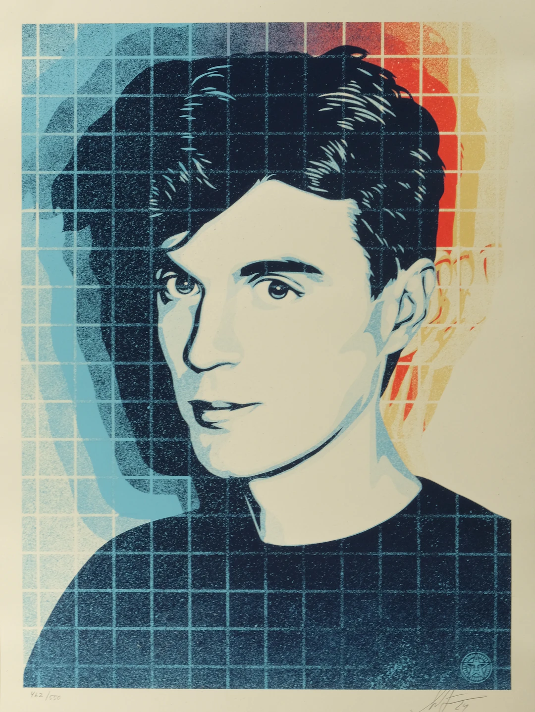 Shepard FAIREY (OBEY) : Overloading the grid (David Byrne) - Sérigraphie