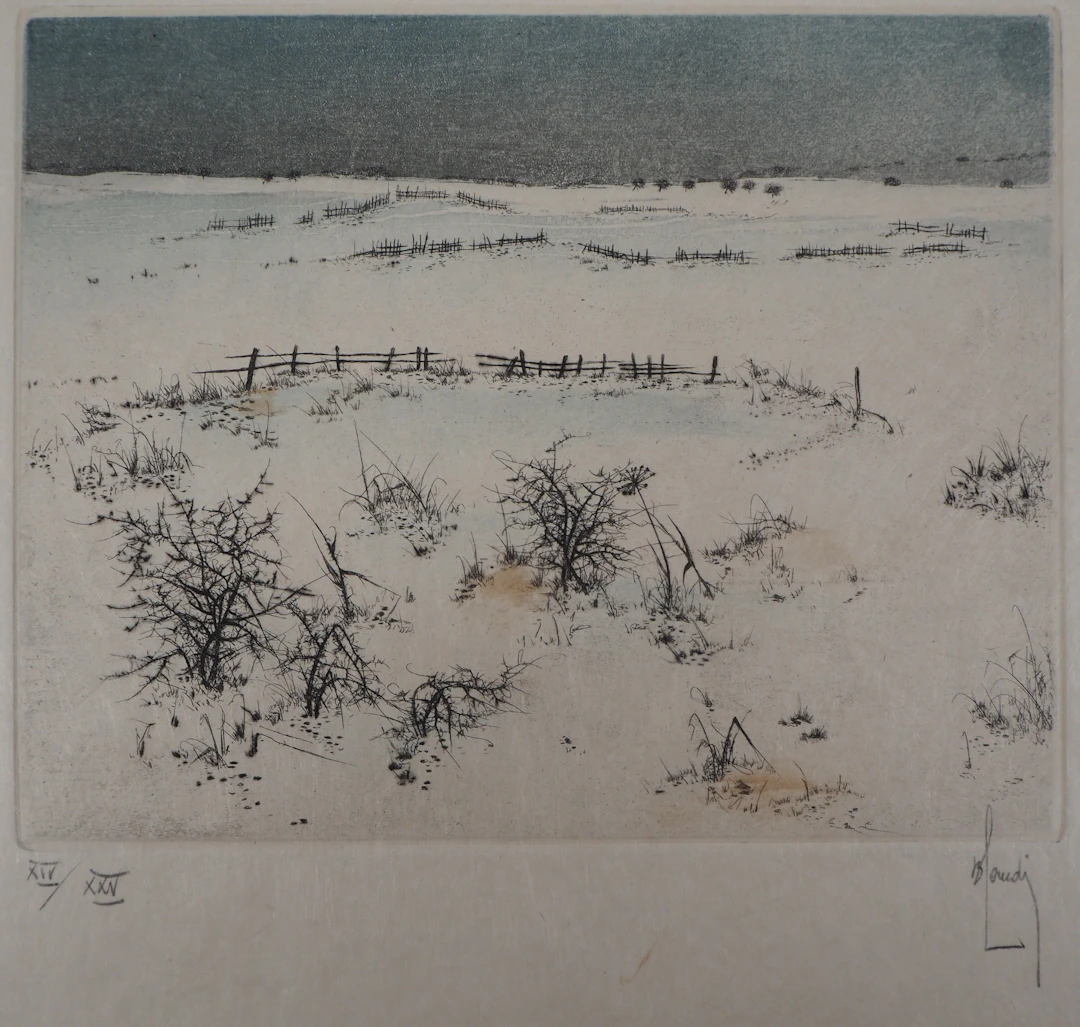 Bernard LOUEDIN : Itinéraire - Gravure Originale Signée