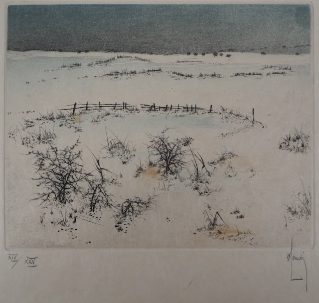 Bernard LOUEDIN : Itinéraire - Gravure Originale Signée
