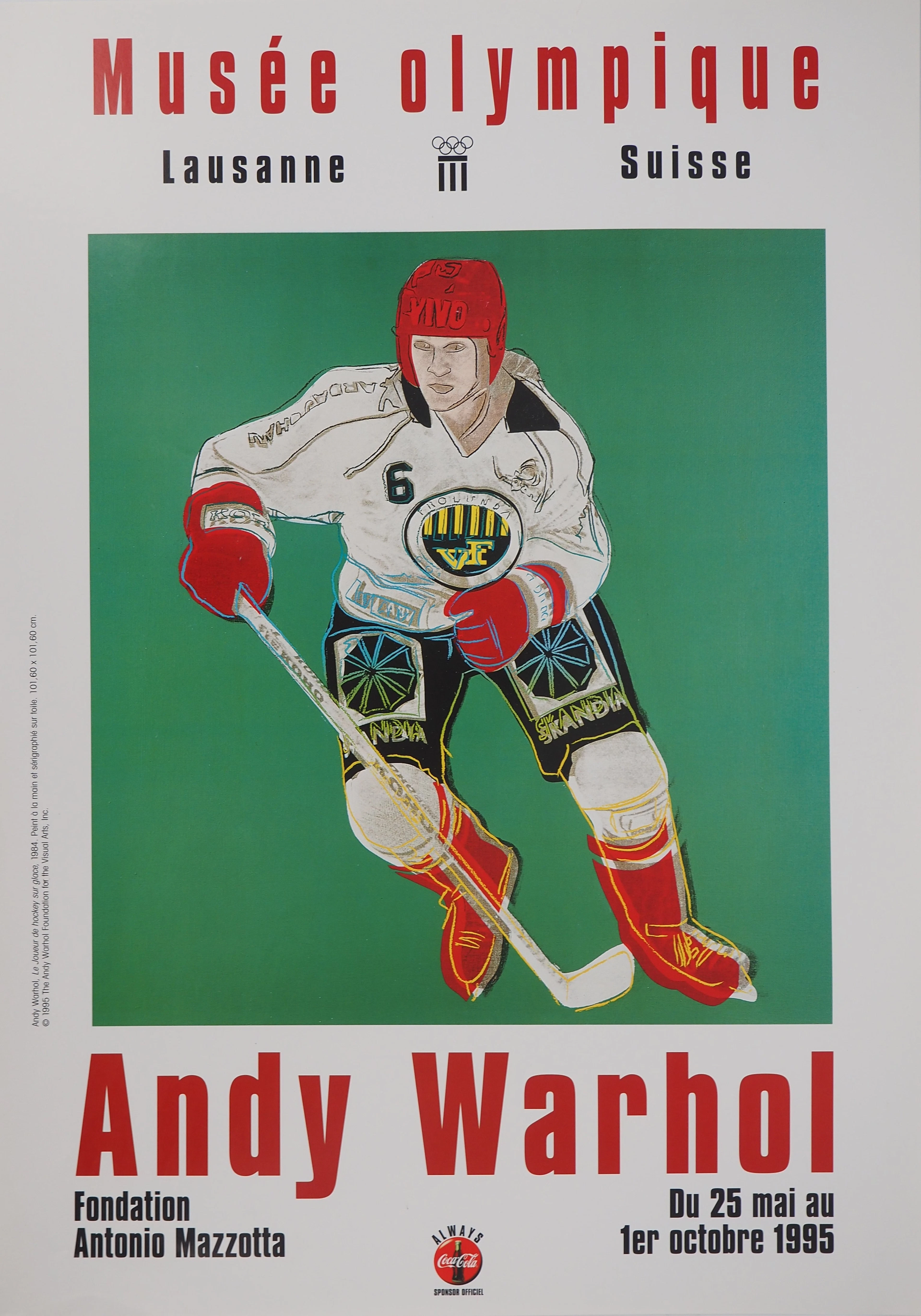 Andy WARHOL : Joueur de Hockey, Affiche originale d’époque