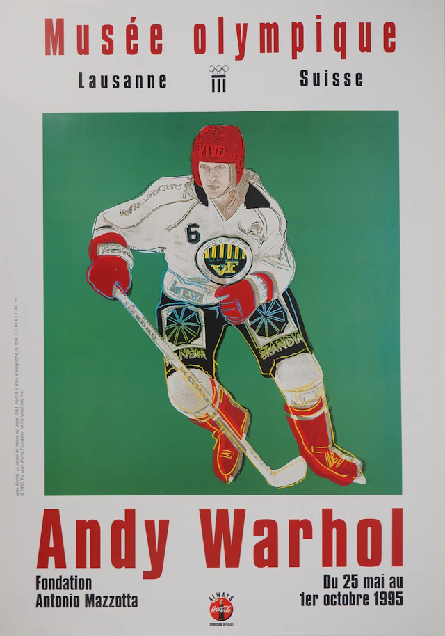 Andy WARHOL : Joueur de Hockey, Affiche originale d’époque
