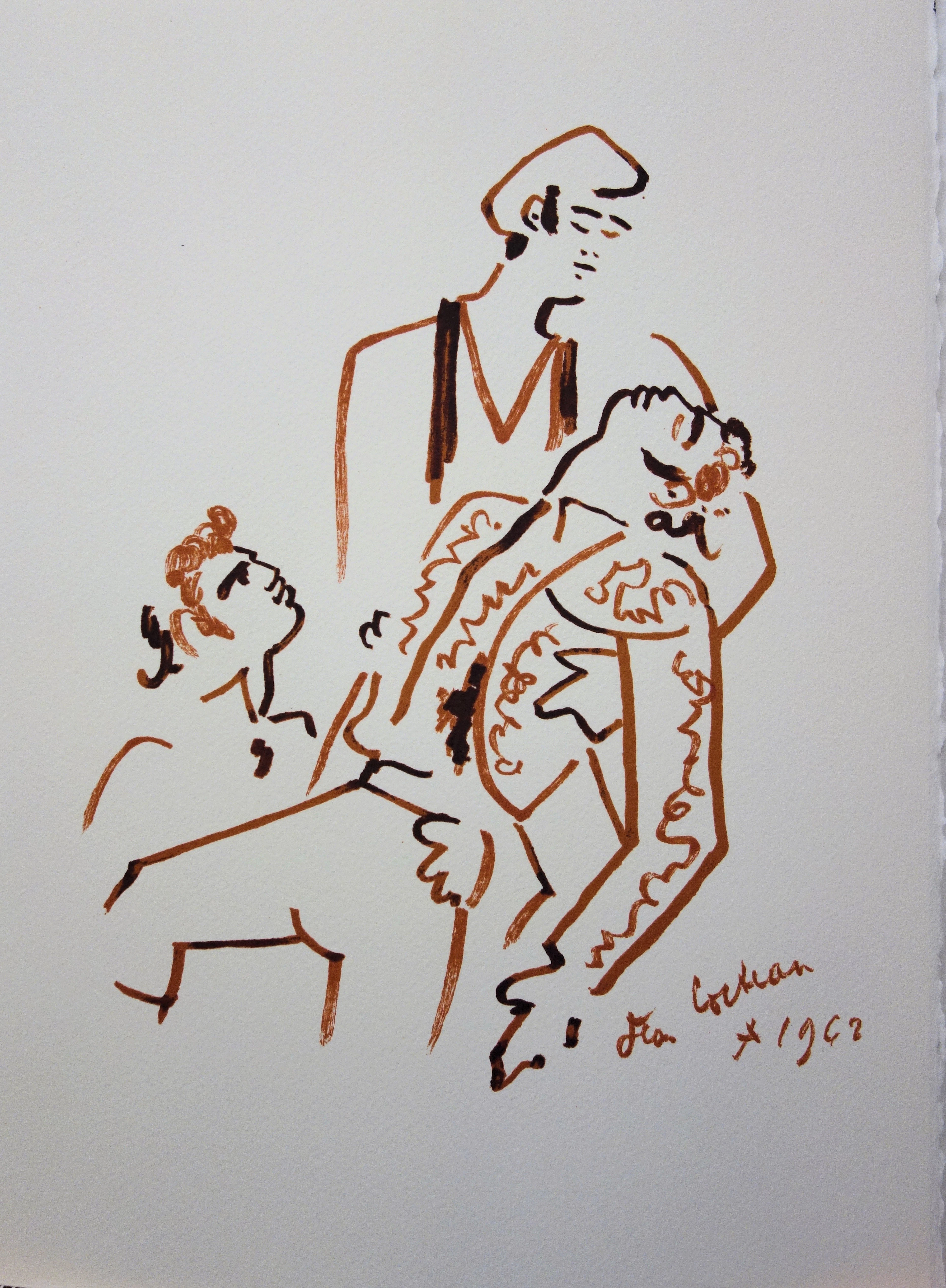 Jean COCTEAU : Le dernier souffle du Toreador - Lithographie signée