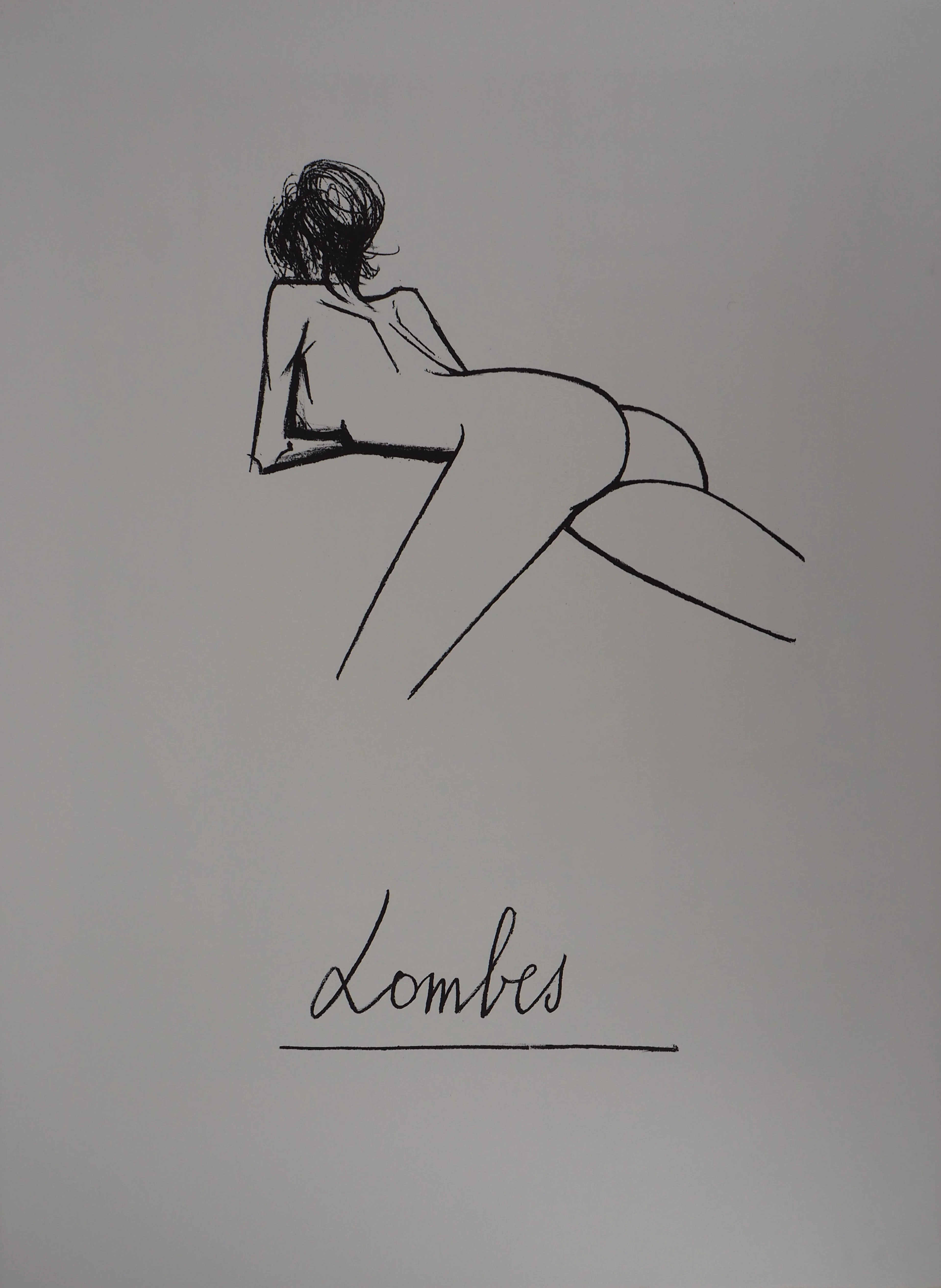 Bernard BUFFET : Lombes, nu allongé, Lithographie originale