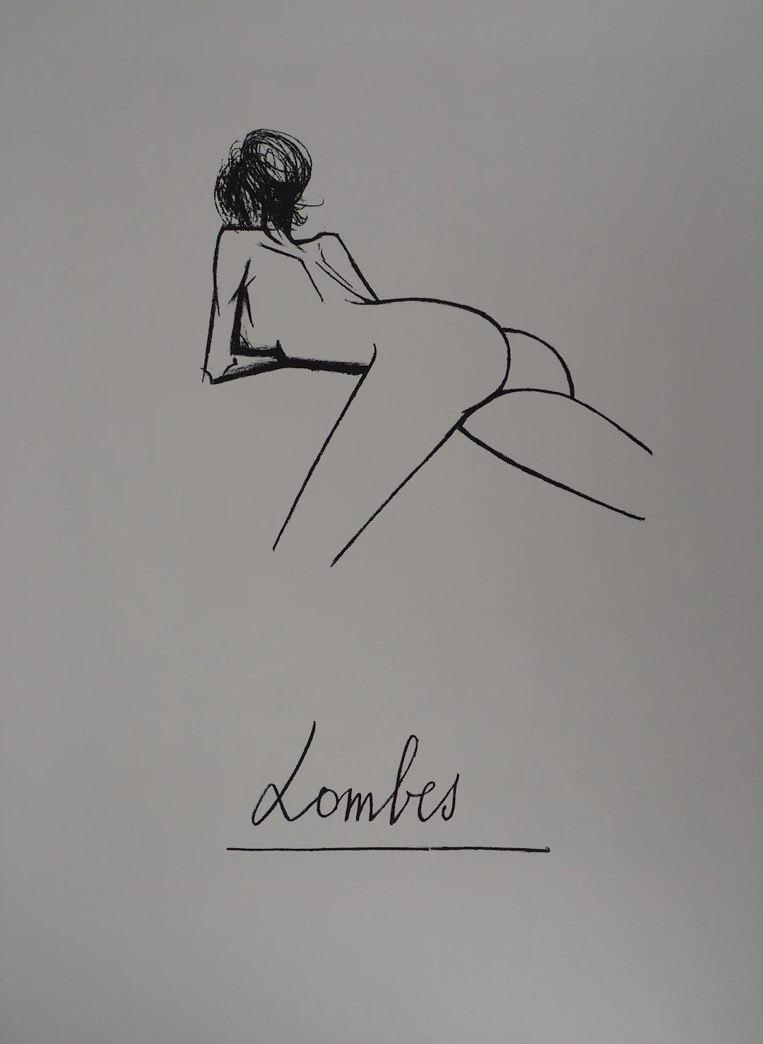 Bernard BUFFET : Lombes, nu allongé, Lithographie originale