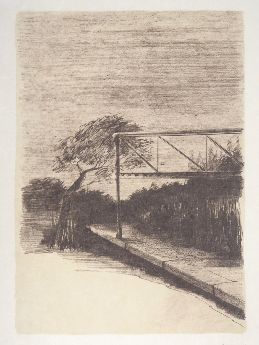 Pierre SKIRA : Au bout du chemin - Lithographie originale signée