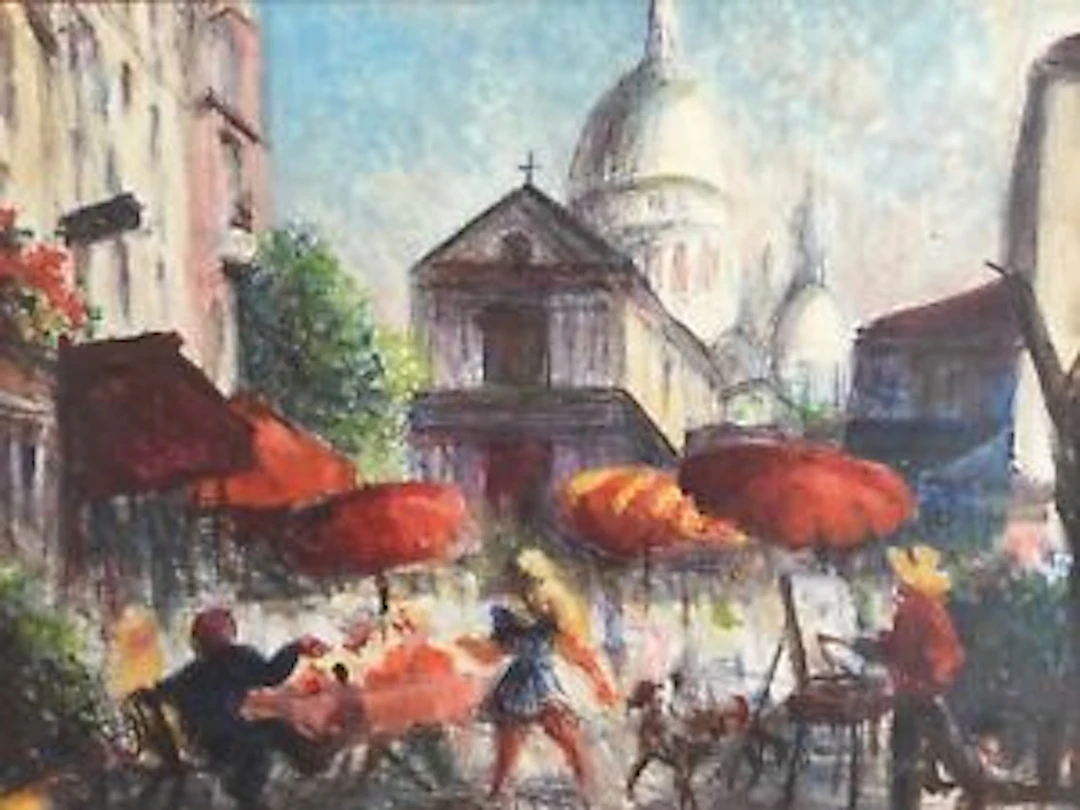 Gena PECHAUBES - Montmartre - Huile sur toile signée