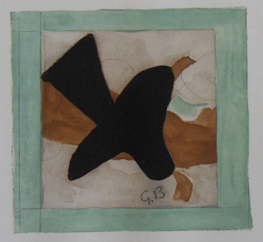 Georges BRAQUE - Oiseau en vol, 1965 - Gravure Signée