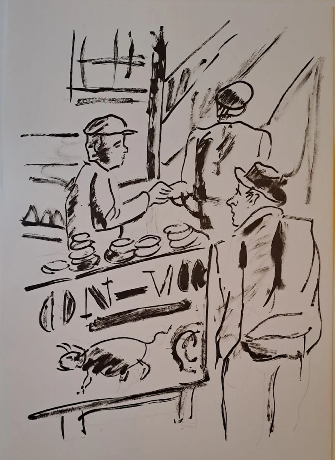 Fernand Léger (d’après) - Le bistrot - Lithographie offset