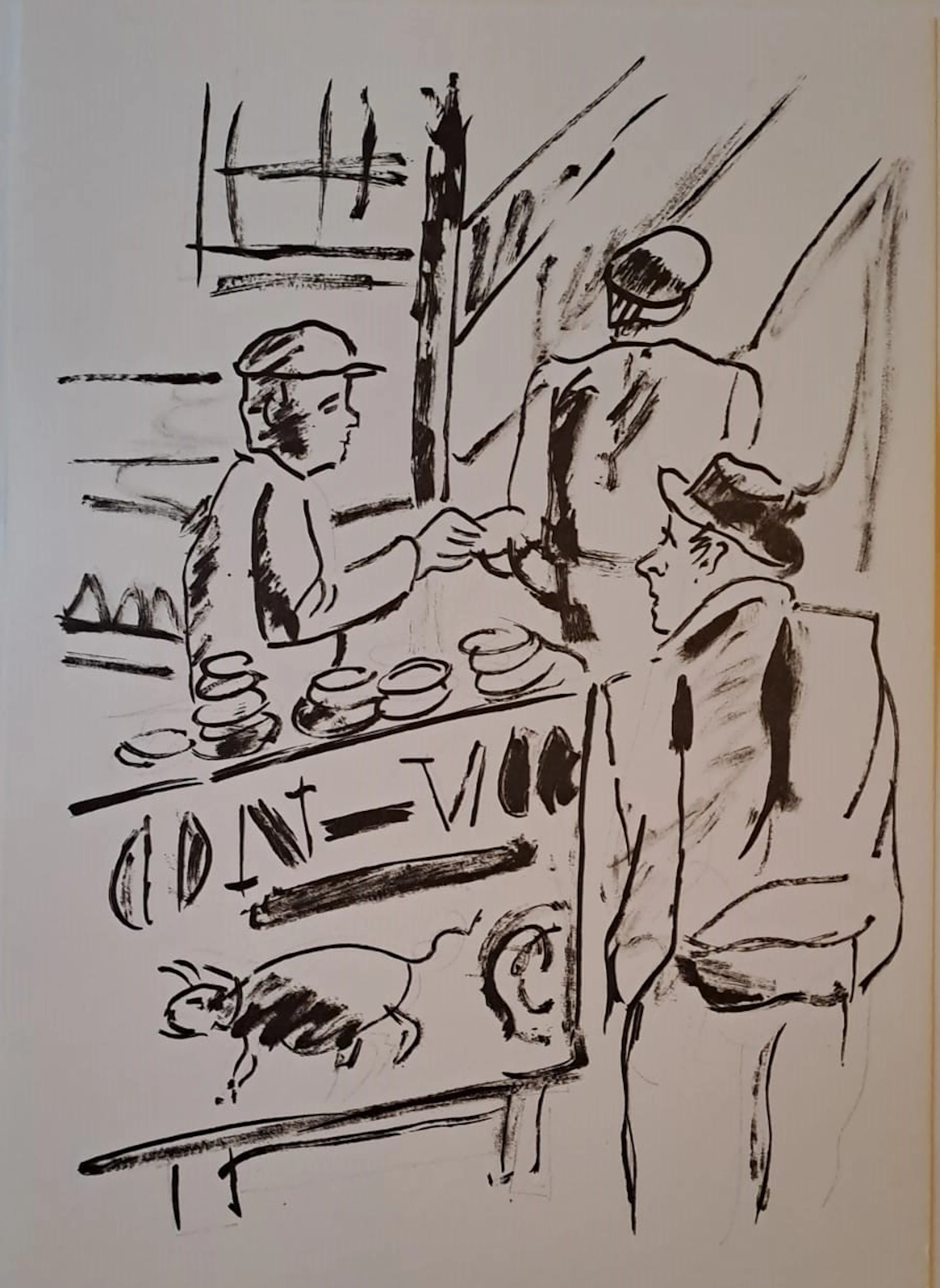 Fernand Léger (d’après) - Le bistrot - Lithographie offset