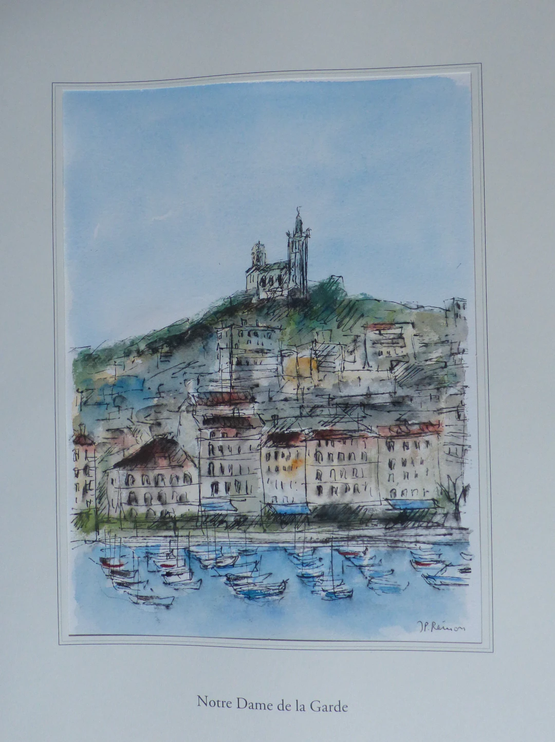 Jean Pierre REMON - Notre Dame de la Garde, 2010 - Aquarelle signée