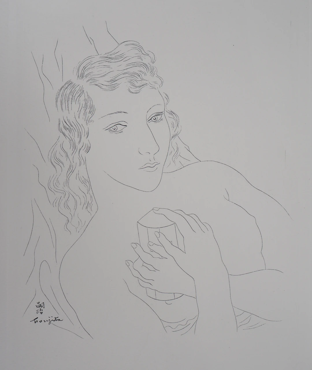 Tsuguharu FOUJITA - Isabey, mon seul ami - Gravure originale signée